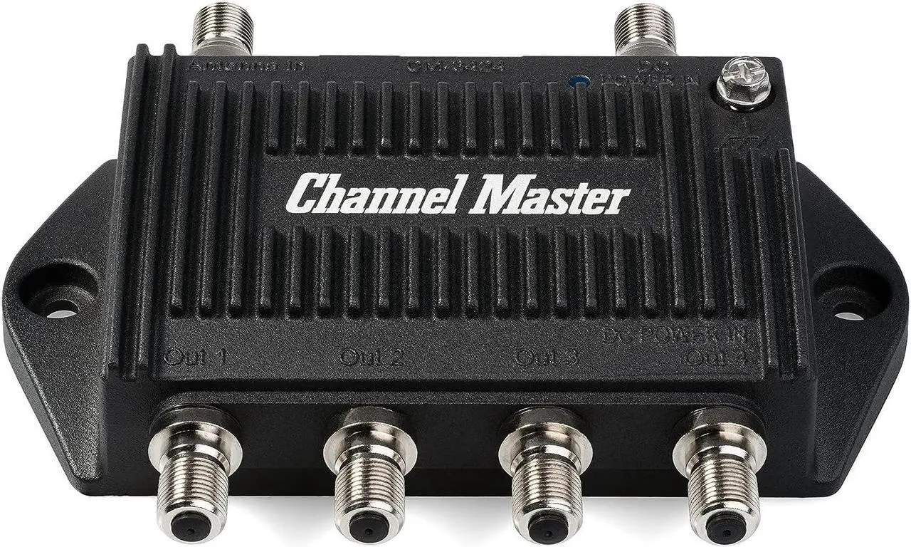 Alt view image 2 of 5 - Channel Master TV Antenna Distribution Amplifier, TV Antenna Signal Booster with 4 Outputs for Connecting Antenna TV to Multiple Televisions (CM-3424),Black, Welcome to consult