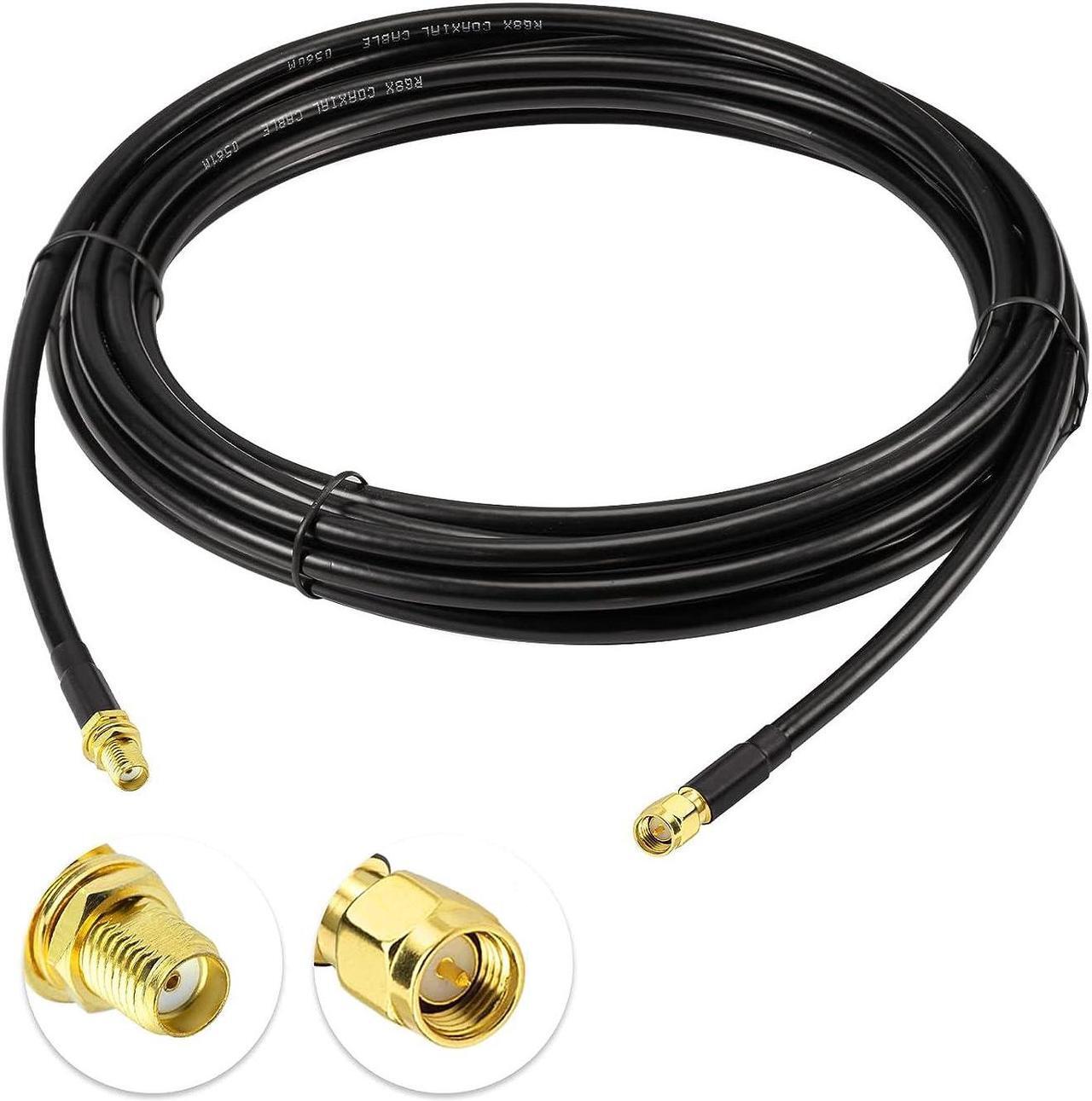 Alt view image 2 of 5 - Superbat SMA Male to SMA Female Bulkhead RF Coaxial Cable RG8X Cable 15ft + 3pcs RF Coax SMA Adapter Kit for SDR Antenna Ham Radio,3G 4G LTE Antenna,ADS-B,GPS etc.