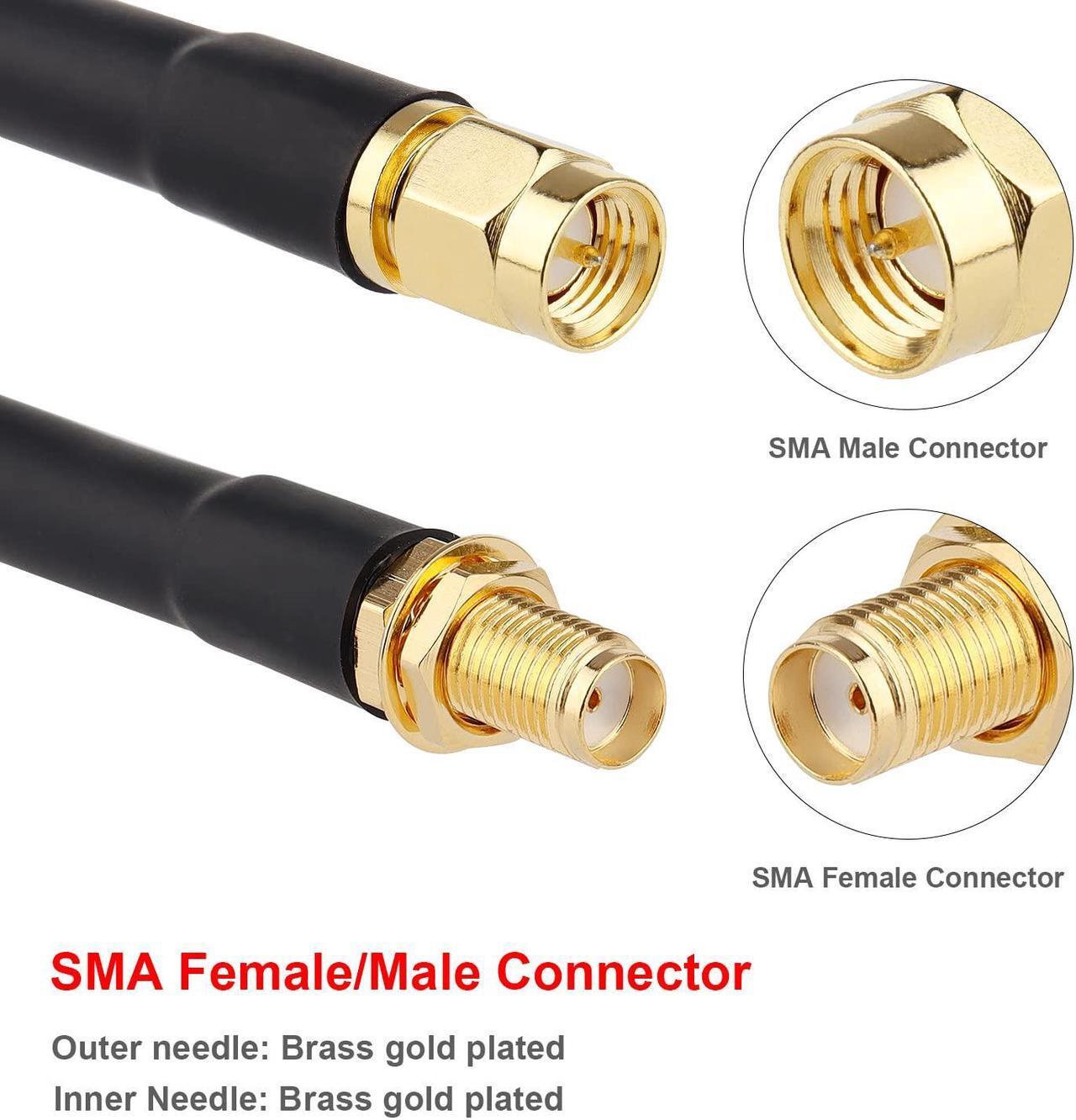 Alt view image 2 of 7 - XRDS -RF 3ft SMA Male to SMA Female Coax Extension Cable, 50 Ohm KMR240 Low Loss SMA Coax Coaxial Cable with SMA Connectors for 3G/4G/5G/LTE/ADS-B/WiFi/RF/Ham/Radio (Not for TV)