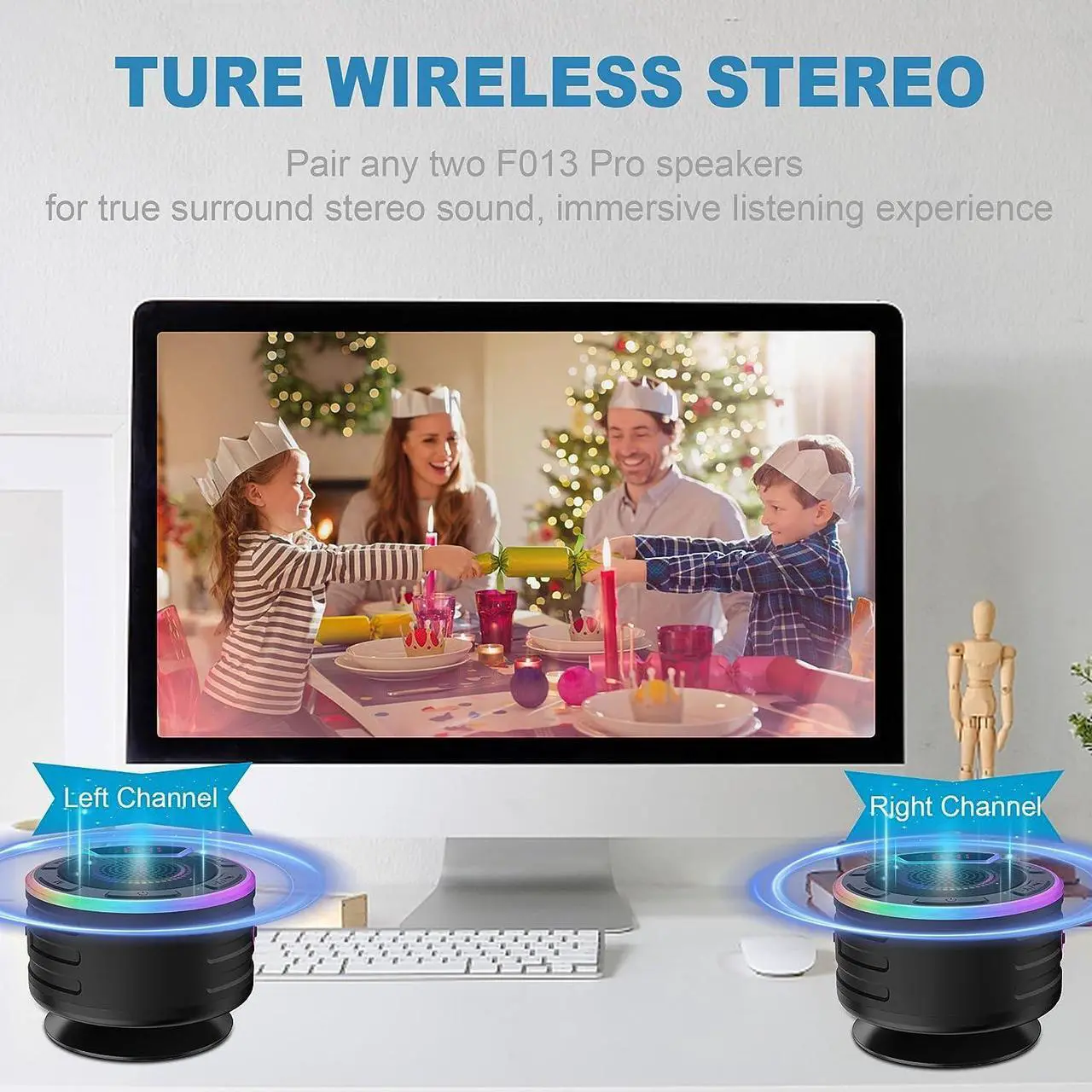 Alt view image 5 of 7 - BassPal Bluetooth Speakers, IPX7 Waterproof Shower Speaker, Portable Speaker with LED Display, FM Radio, Suction Cup, Light Show, Built-in Mic, Best Gifts for Pool Beach Home Party Travel Outdoors