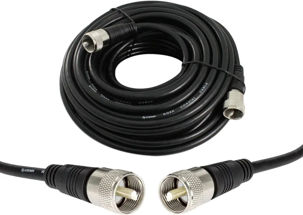 Main image of Coax Cable - Coaxial Cable Connector - 3 ft Antenna Cable - Coax Connector - Coax Cable Connector - RG8X Coaxial Cable - UHF Antenna Cable - Male To Male Cable - RG8X Coax - 0.9 M - STEREN 205-703