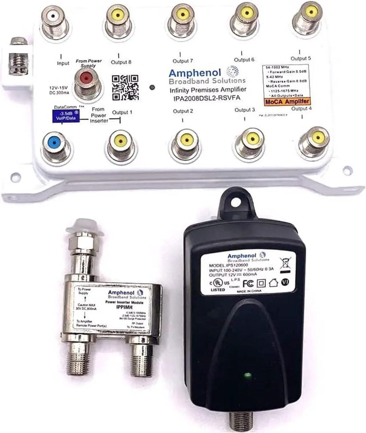 Alt view image 2 of 7 - TV Antenna Amplifier Signal Booster | Amphenol MOCA Coax Amplifier IPA1008DSL-RSVFA |, Welcome to consult