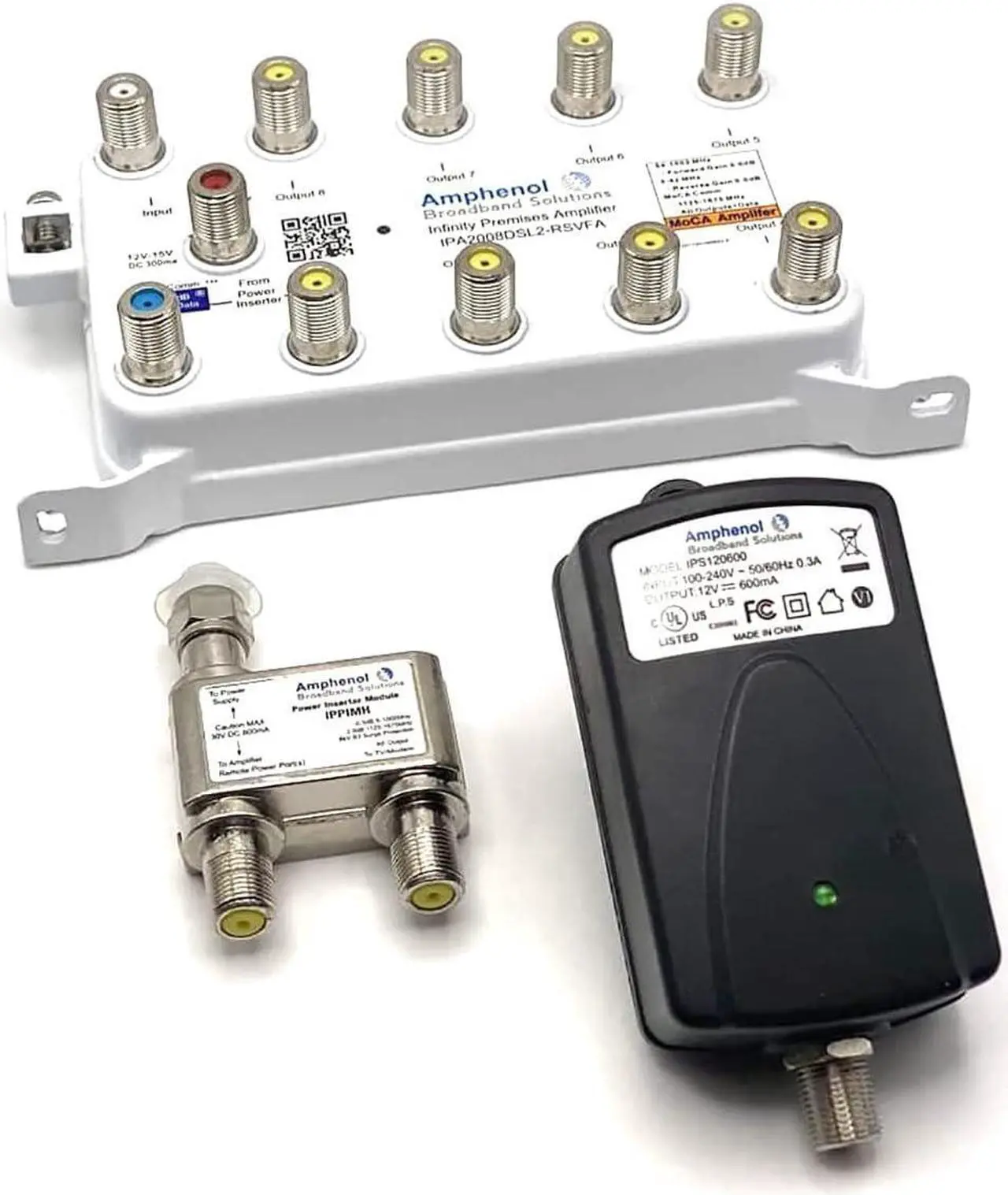 Alt view image 3 of 7 - TV Antenna Amplifier Signal Booster | Amphenol MOCA Coax Amplifier IPA1008DSL-RSVFA |, Welcome to consult