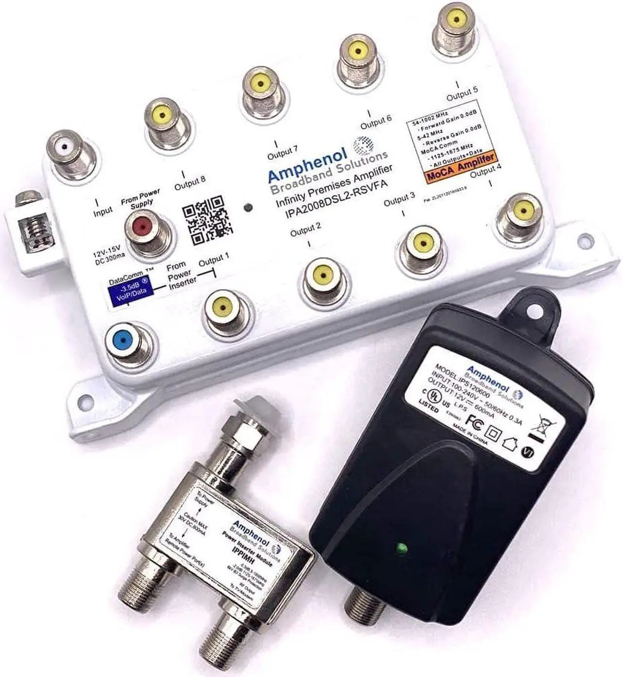 Alt view image 7 of 7 - TV Antenna Amplifier Signal Booster | Amphenol MOCA Coax Amplifier IPA1008DSL-RSVFA |, Welcome to consult