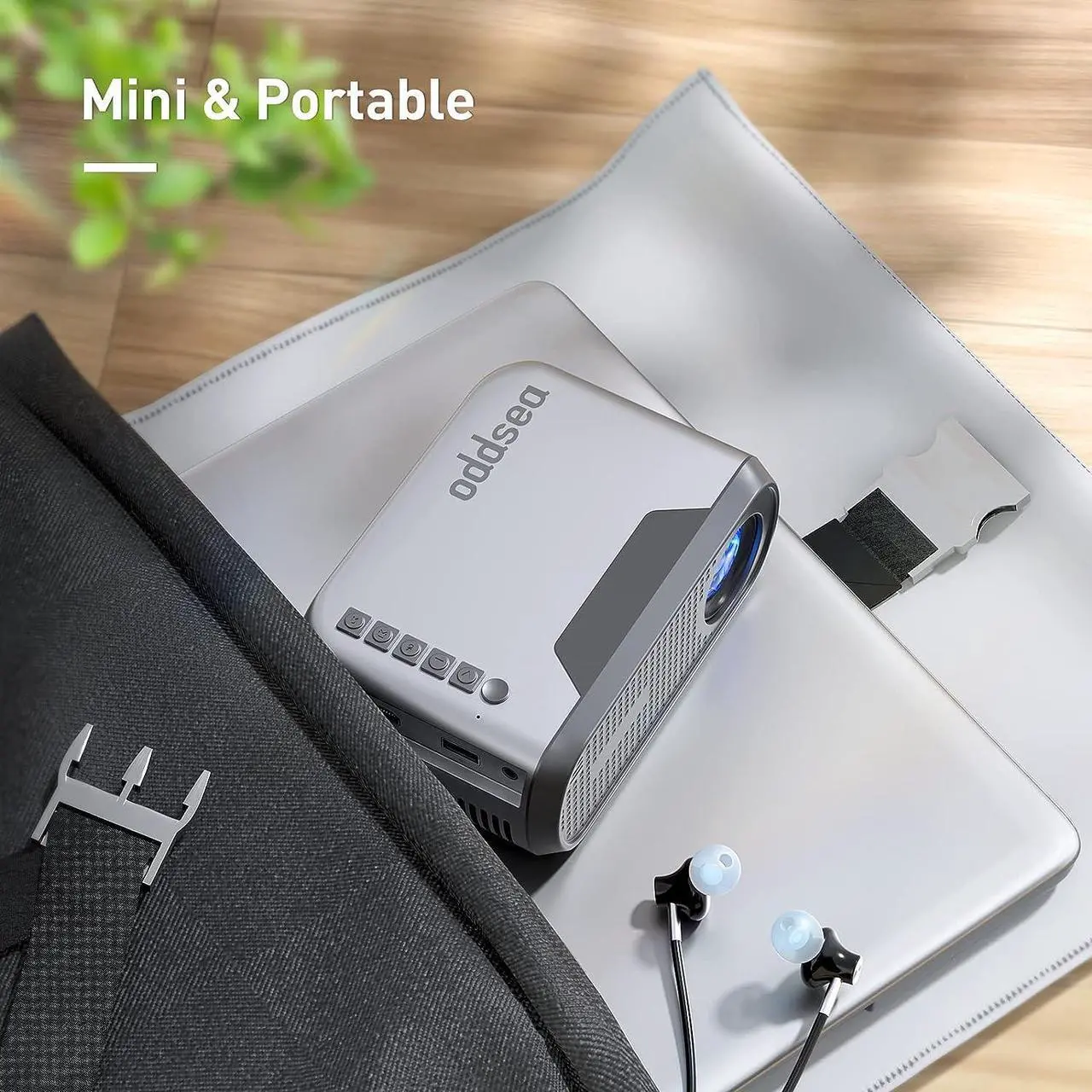 Alt view image 2 of 7 - Mini Projector with WiFi, Oddsea Portable Projector for Home Theater, 1080P Supported Movie Projector for Outdoor Use, Compatible with iPhone, Android Phone, Laptop, USB, TV Stick, Welcome to consult