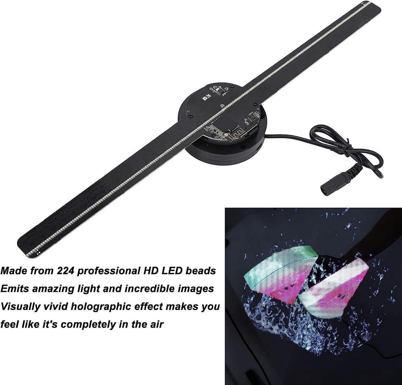 Alt view image 6 of 7 - 3D Advertising Machine, Led Hologram Projector Fan 224 Light Beads High Resolution 3D Advertising Player Support Wifi/App, Holographic Projection for Business Store Shop Bar, Built in 16Gb Tf Card(#1)