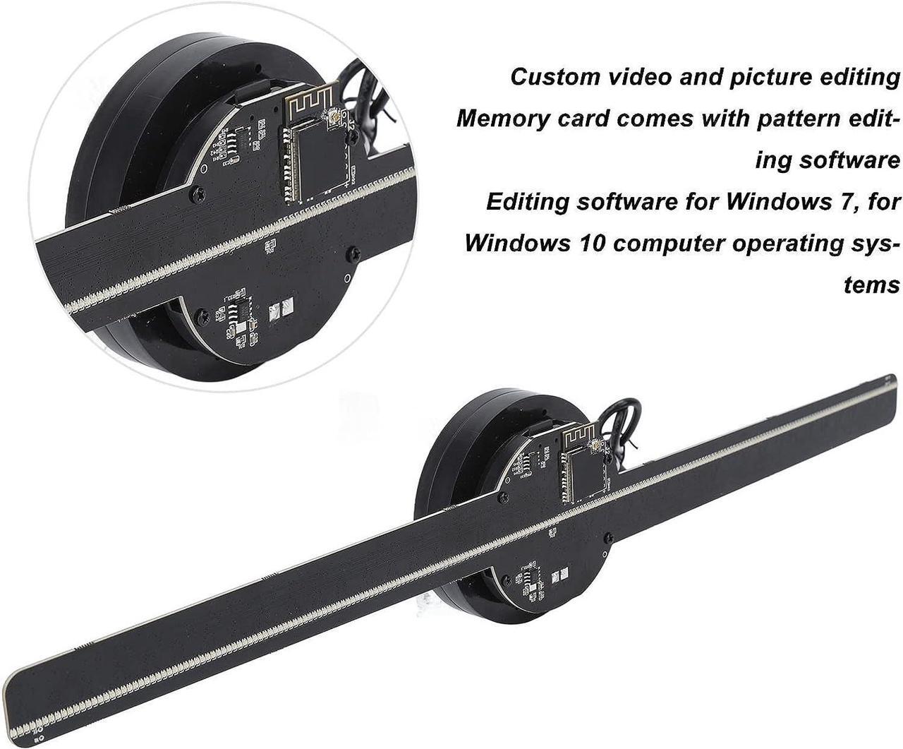 Alt view image 5 of 7 - 3D Advertising Machine, Led Hologram Projector Fan 224 Light Beads High Resolution 3D Advertising Player Support Wifi/App, Holographic Projection for Business Store Shop Bar, Built in 16Gb Tf Card(#1)