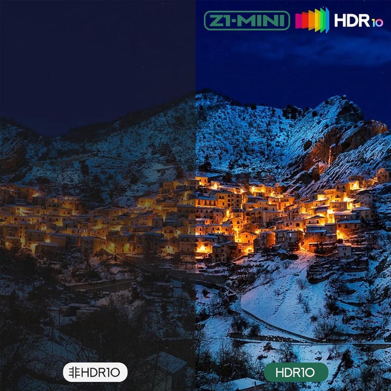 Alt view image 5 of 6 - ZEEMR Projector with 5G Wifi and Bluetooth, Native 1080P, Autofocus/AutoKeystone Correction, Fully Sealed Dust-Proof, Smart Portable Projector For Home Theater, Compatible with Almost TV Sticks(Gray)