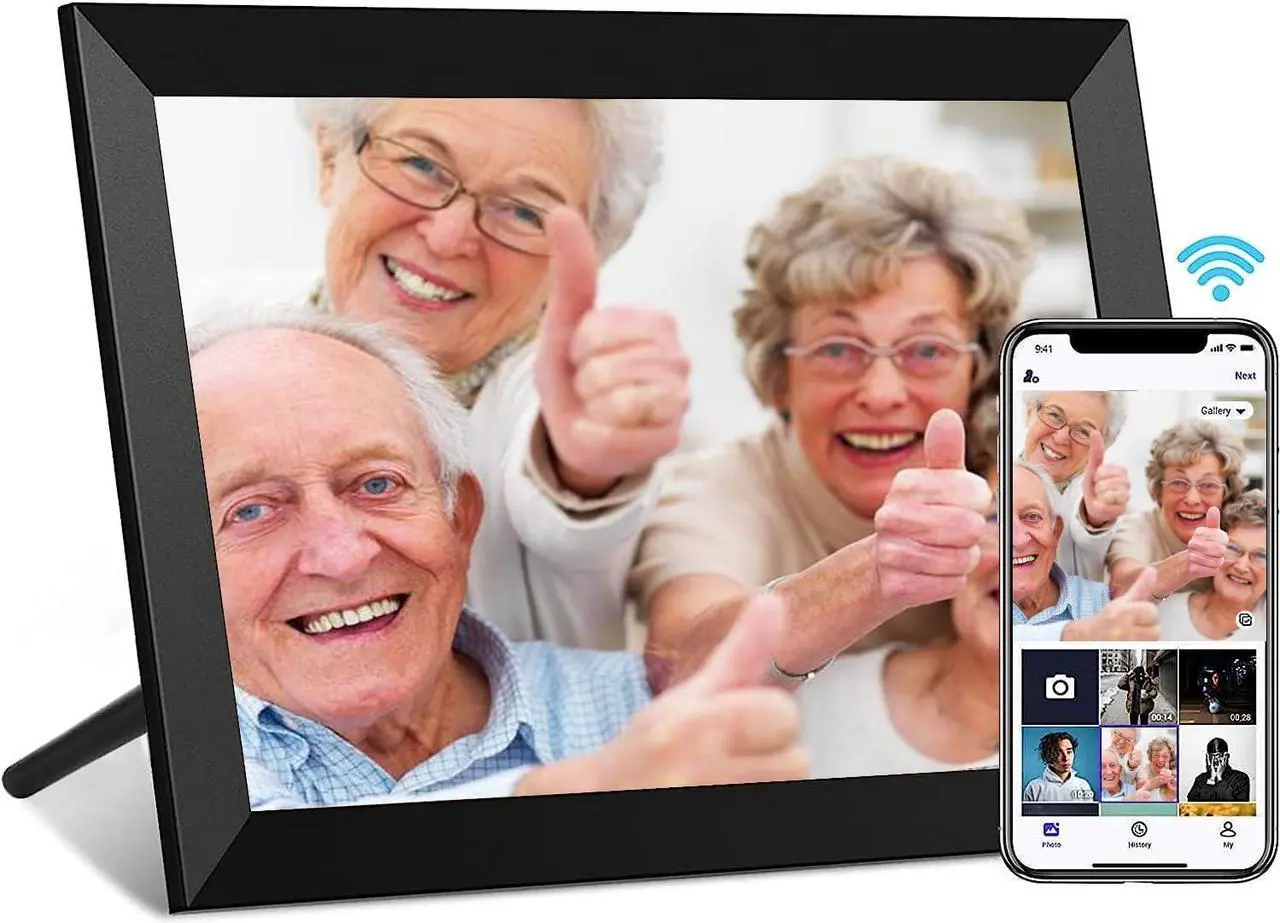Main image of Apofial Digital Picture Frame 10.1 Inch WiFi Digital Photo Frame,1280 * 800 HD IPS Touch Screen Smart Cloud Photo Frame, to Share Photos Or Videos Remotely Via APP Email (1 Black), Welcome to consult