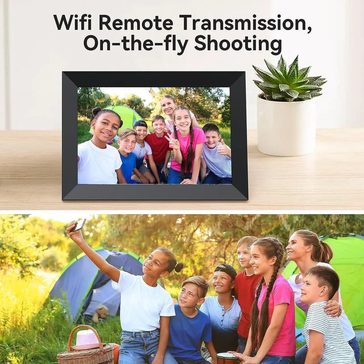 Alt view image 5 of 5 - Apofial Digital Picture Frame 10.1 Inch WiFi Digital Photo Frame,1280 * 800 HD IPS Touch Screen Smart Cloud Photo Frame, to Share Photos Or Videos Remotely Via APP Email (1 Black), Welcome to consult