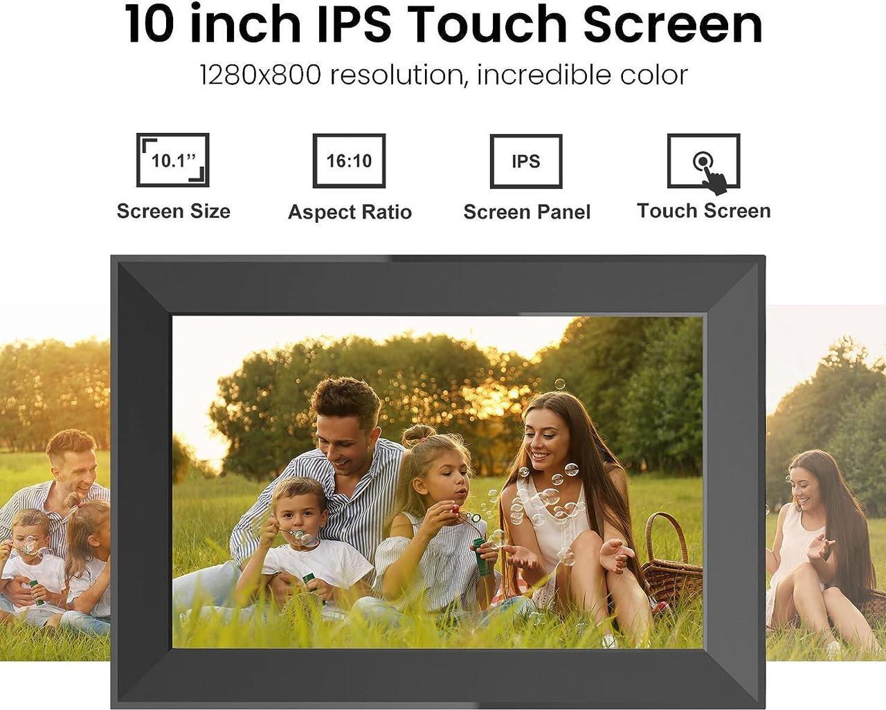 Alt view image 2 of 6 - SKYRHYME 10.1 Inch Digital Picture Frame with 32GB Storage, FRAMEO WiFi Digital Photo Frame, 1280 * 800 IPS Touch Screen, Auto-Rotate Slideshow, Easy to Share Photo/Video via Free App