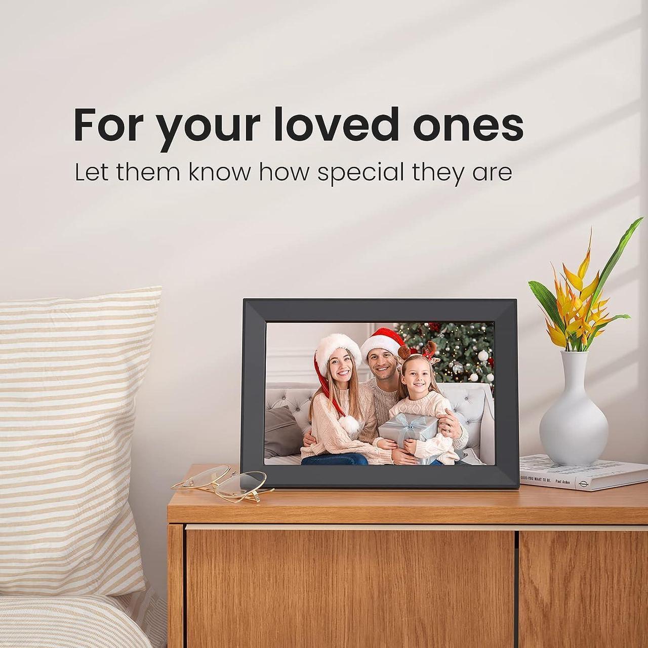 Alt view image 6 of 6 - SKYRHYME 10.1 Inch Digital Picture Frame with 32GB Storage, FRAMEO WiFi Digital Photo Frame, 1280 * 800 IPS Touch Screen, Auto-Rotate Slideshow, Easy to Share Photo/Video via Free App