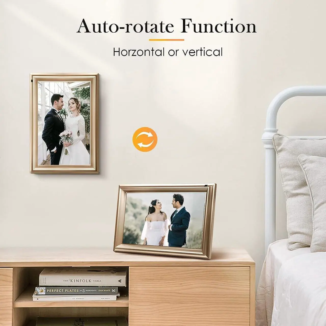 Alt view image 6 of 7 - WiFi Digital Photo Frame 10.1 Inch IPS HD Cloud Smart Digital Picture Frame,16GB Storage, Wall Mountable, Auto-Rotate, Share Photos via App, Auto-Rotate, Send Photos from Anywhere, Welcome to consult