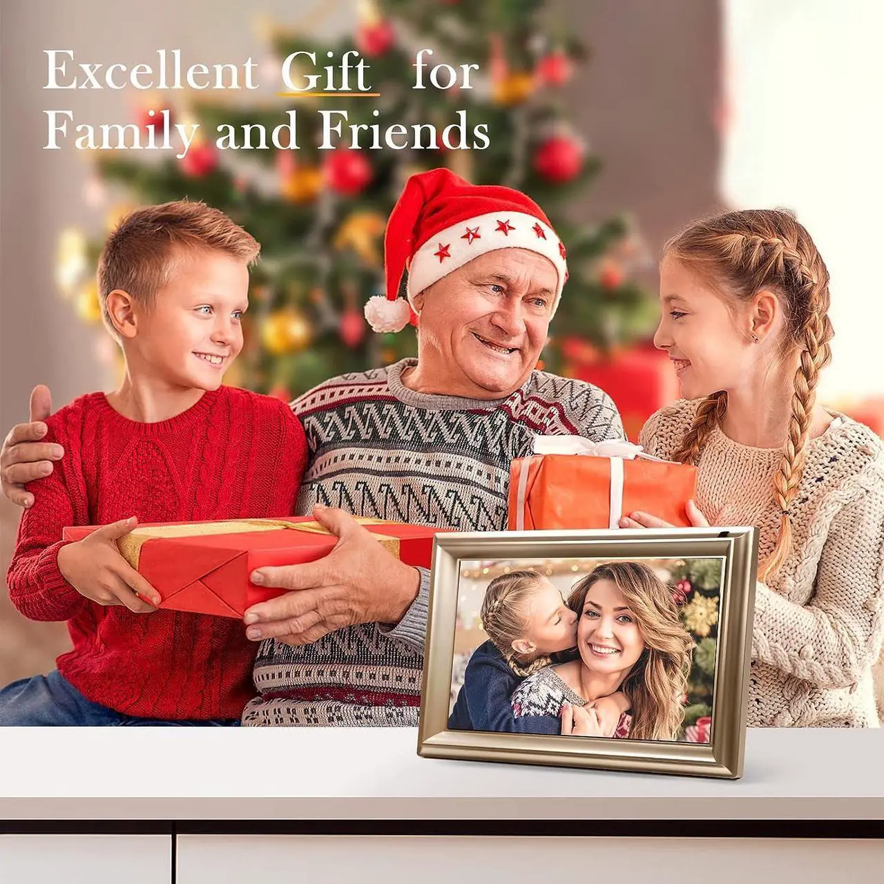 Alt view image 7 of 7 - WiFi Digital Photo Frame 10.1 Inch IPS HD Cloud Smart Digital Picture Frame,16GB Storage, Wall Mountable, Auto-Rotate, Share Photos via App, Auto-Rotate, Send Photos from Anywhere, Welcome to consult