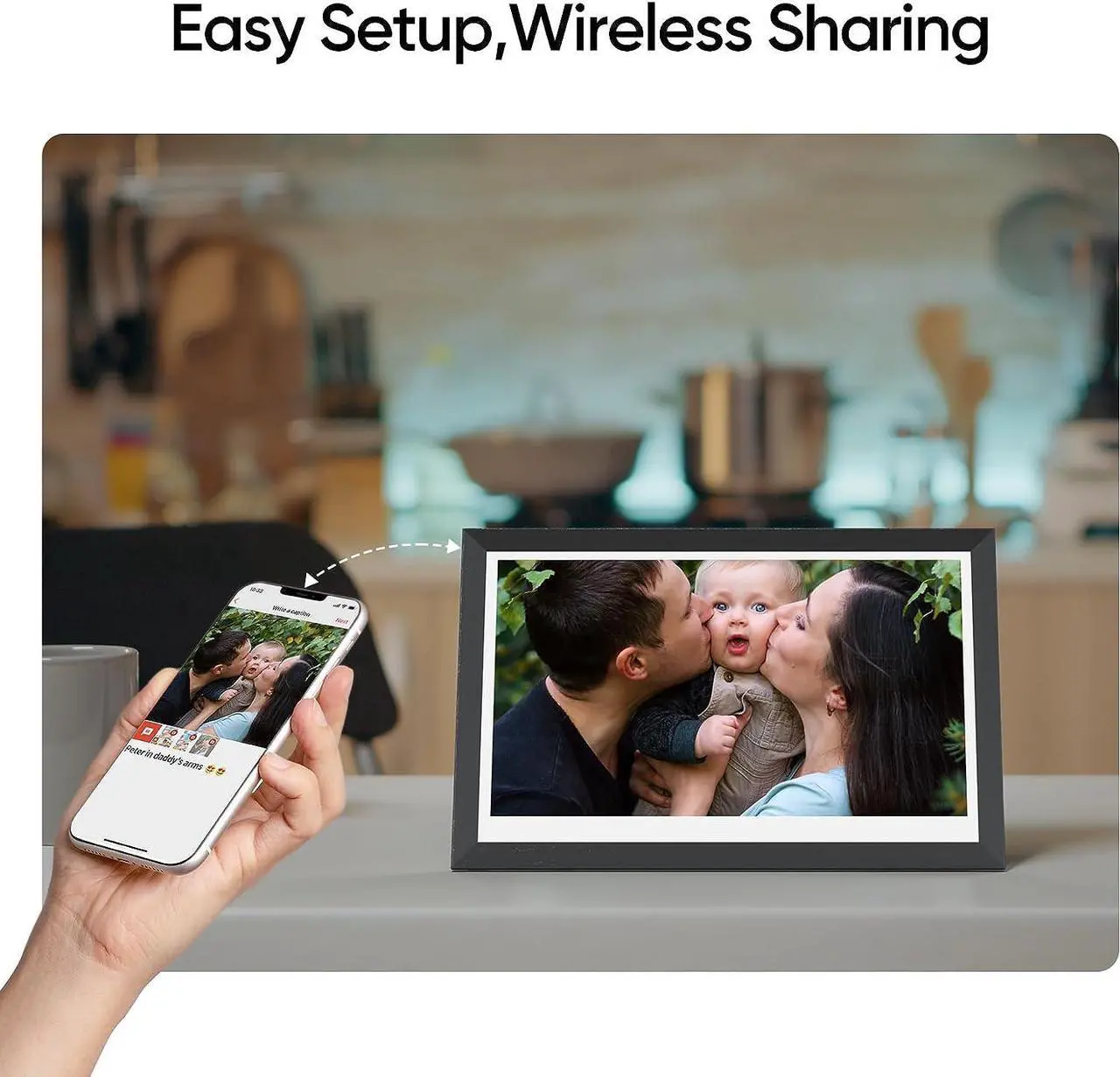 Alt view image 4 of 7 - ARZOPA Digital Picture Frame 15.6" Smart WiFi IPS Touch Screen Up to 128GB Electronic Photo FRAMEO Wall Mountable Easy Setup to Share Photos Videos Instantly, Welcome to consult