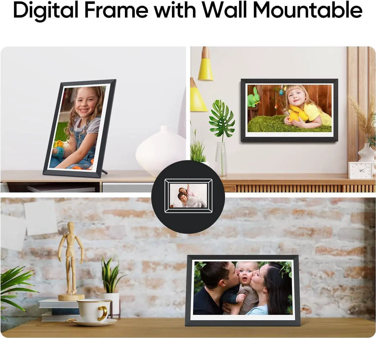 Alt view image 7 of 7 - ARZOPA Digital Picture Frame 15.6" Smart WiFi IPS Touch Screen Up to 128GB Electronic Photo FRAMEO Wall Mountable Easy Setup to Share Photos Videos Instantly, Welcome to consult