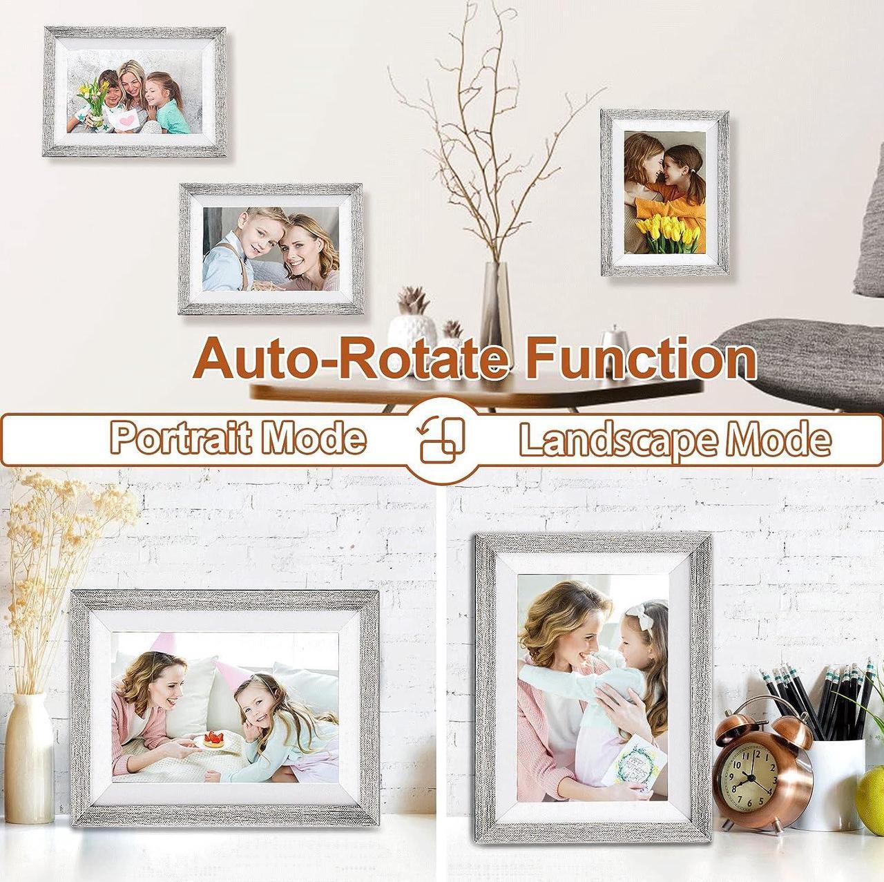 Alt view image 7 of 7 - Ciowain Digital Picture Frame,WiFi Digital Photo Frame,IPS LCD Touch Screen,16GB Storage, Auto-Rotate,Share Photos and Videos from Anywhere Instantly via FREMEO APP (10.1 Inch High-Grade Grey)