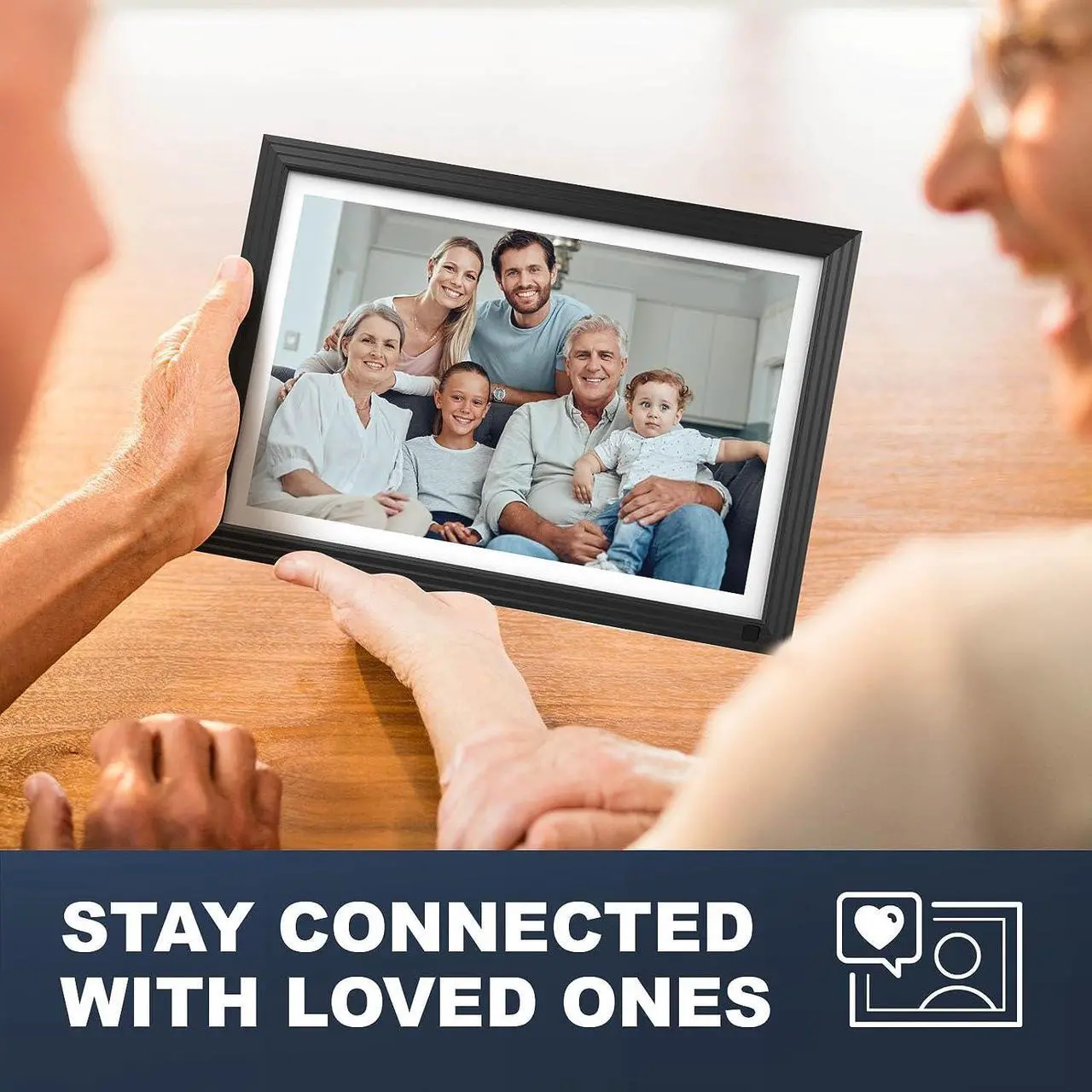 Alt view image 4 of 7 - Arktronic 10.1 Inch Digital Picture Frame 32GB, WiFi Digital Photo Frame with HD IPS Touch Screen, Smart Electronic Picture Frame, Instantly Share Photos/Videos via App & Email,Gift for Grandparents