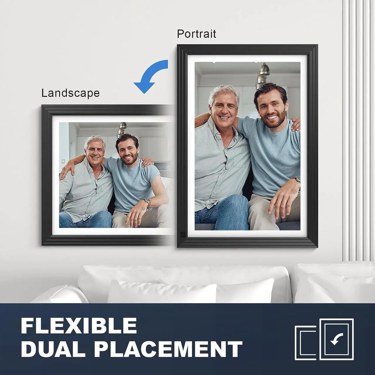 Alt view image 7 of 7 - Arktronic 10.1 Inch Digital Picture Frame 32GB, WiFi Digital Photo Frame with HD IPS Touch Screen, Smart Electronic Picture Frame, Instantly Share Photos/Videos via App & Email,Gift for Grandparents