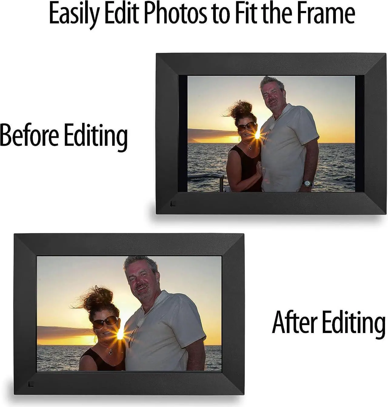 Alt view image 4 of 7 - Phone2Frame 10 Inch Digital Picture Frame with Photo Backup Stick Micro SD (32GB) to Get from Phone or Computer to Frame Without WiFi, Email, or Accounts (Black), Welcome to consult
