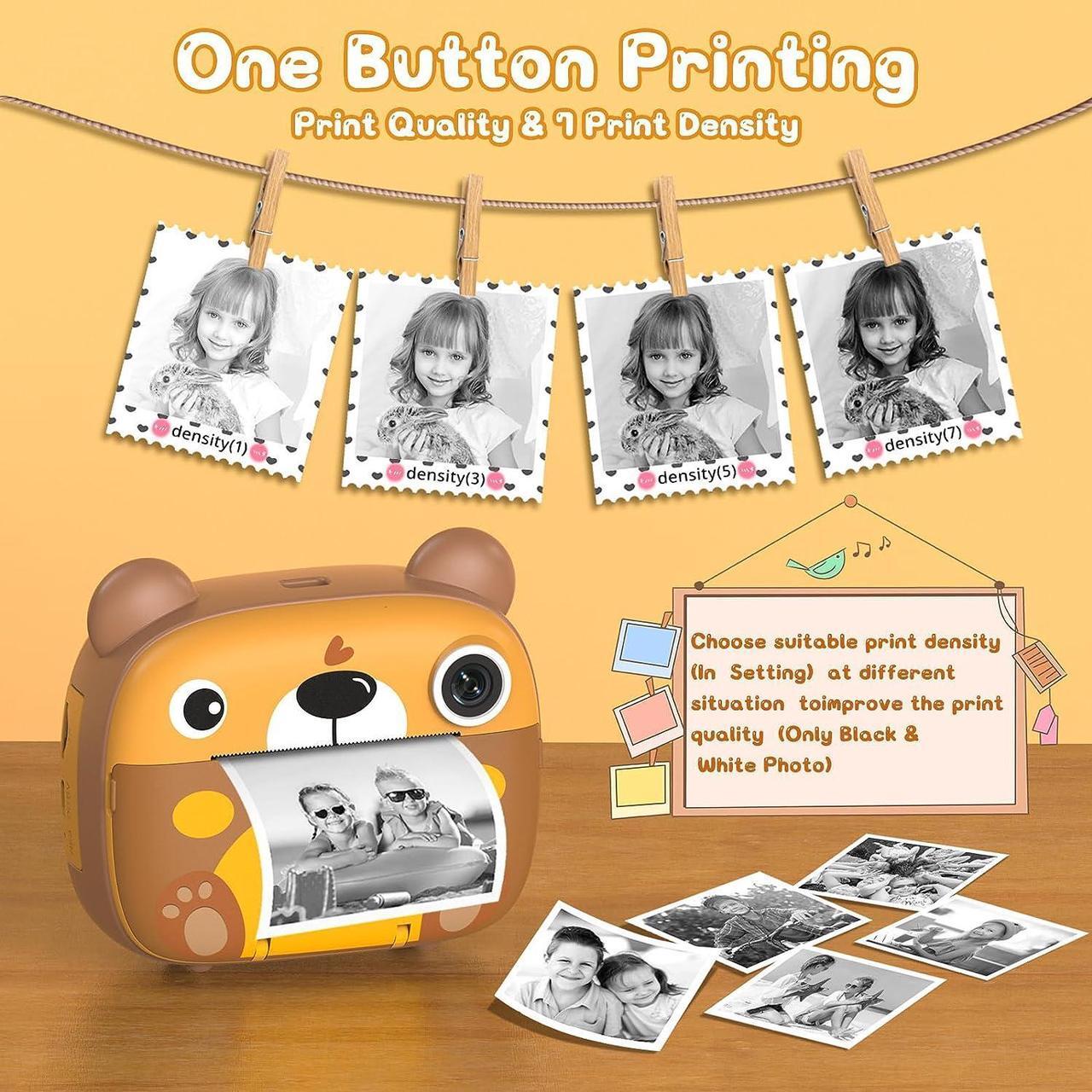 Alt view image 3 of 7 - Kids Instant Camera for 3-12 Years Old Kids Toddlers Childrens Boys Girls Christmas Birthday Gifts 2.0 Inch Screen 12MP / 1080P HD Video Camera Baby Instant Print Digital Camera, Welcome to consult