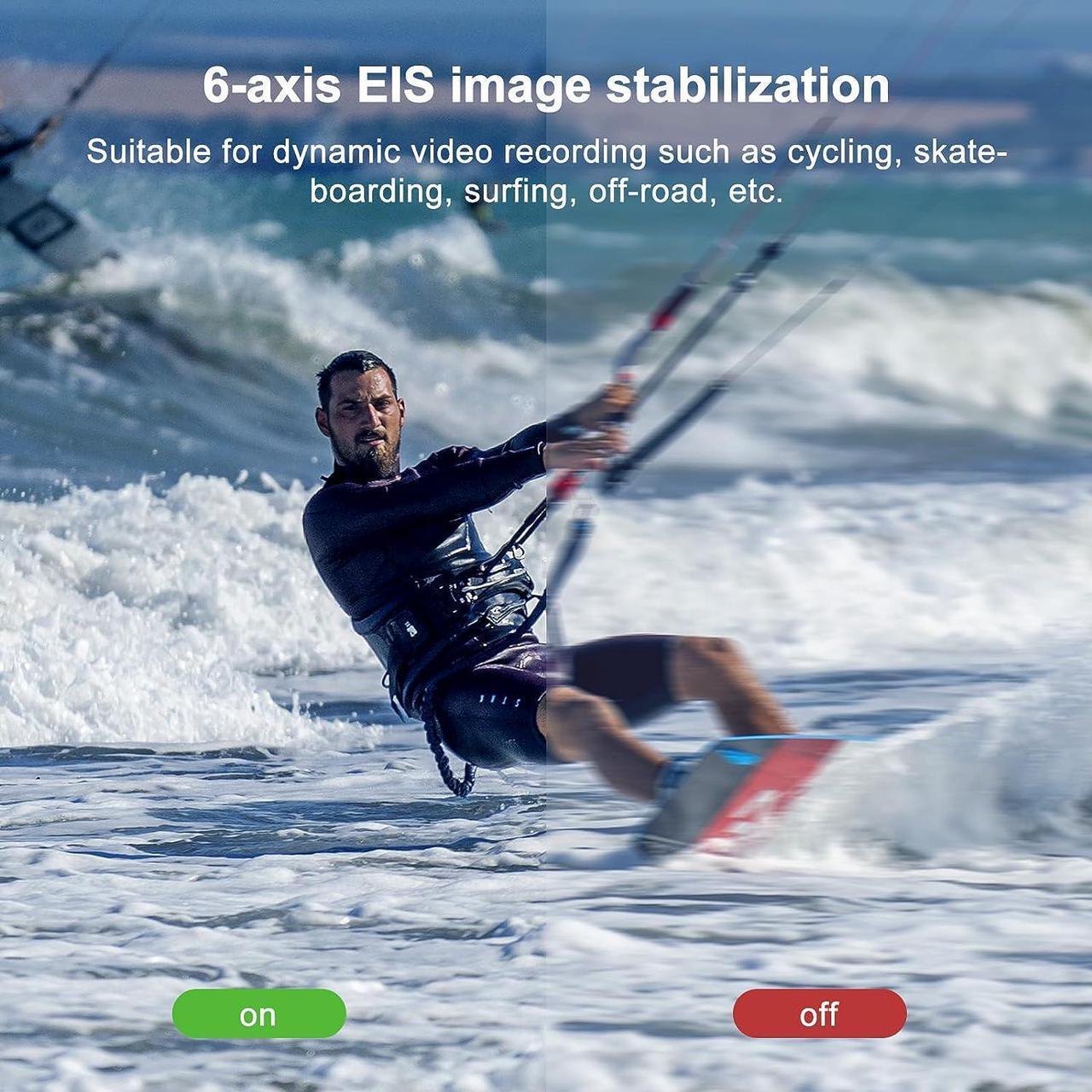 Alt view image 4 of 7 - SJCAM C300 4K 20MP Action Camera Wearable Handheld, 7 Hours Battery Life, Touch Screen, 6-Axis Stabilizer, 154° FOV 8X Zoom, Waterproof Camera Underwater 98ft, 5G WiFi 720P Live, 32G SD Card and Kits