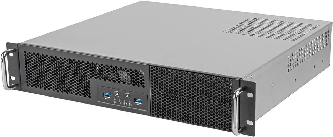 Main image of SilverStone Technology RM23-502-MINI 2U Dual 5.25'' Drive Bay Micro-ATX rackmount Server Chassis, SST-RM23-502-MINI