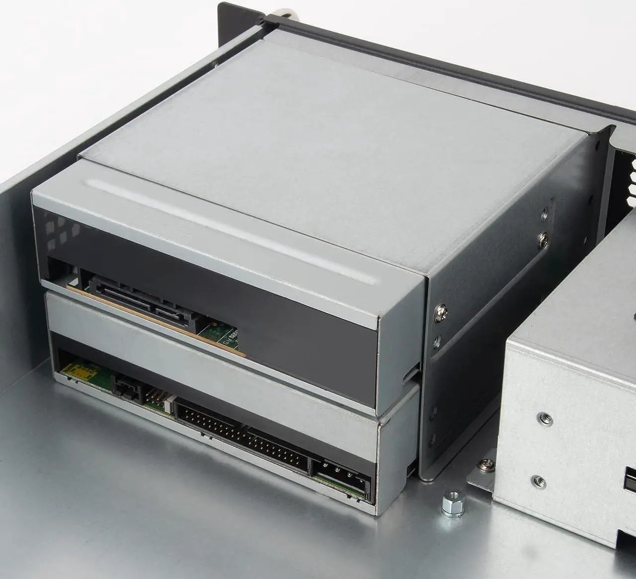 Alt view image 6 of 7 - SilverStone Technology RM23-502-MINI 2U Dual 5.25'' Drive Bay Micro-ATX rackmount Server Chassis, SST-RM23-502-MINI