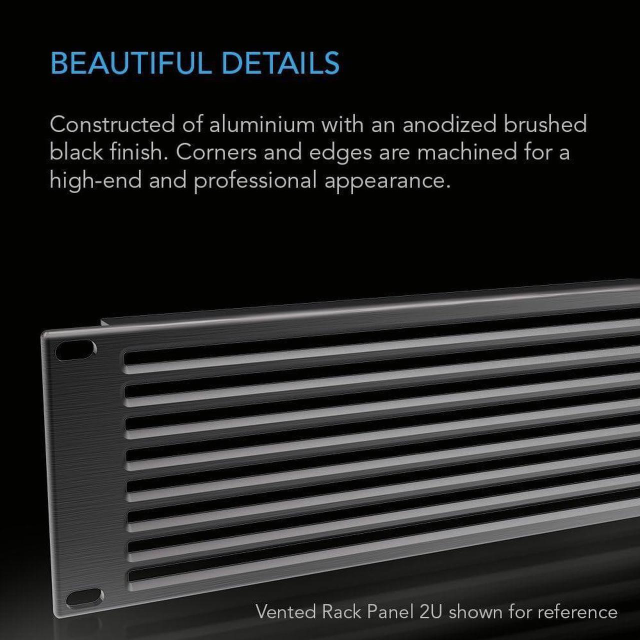 Alt view image 3 of 5 - Rack Panel Accessory Vent 3U Space for 19" Rackmount, Premium Aluminum Build and Anodized Finish