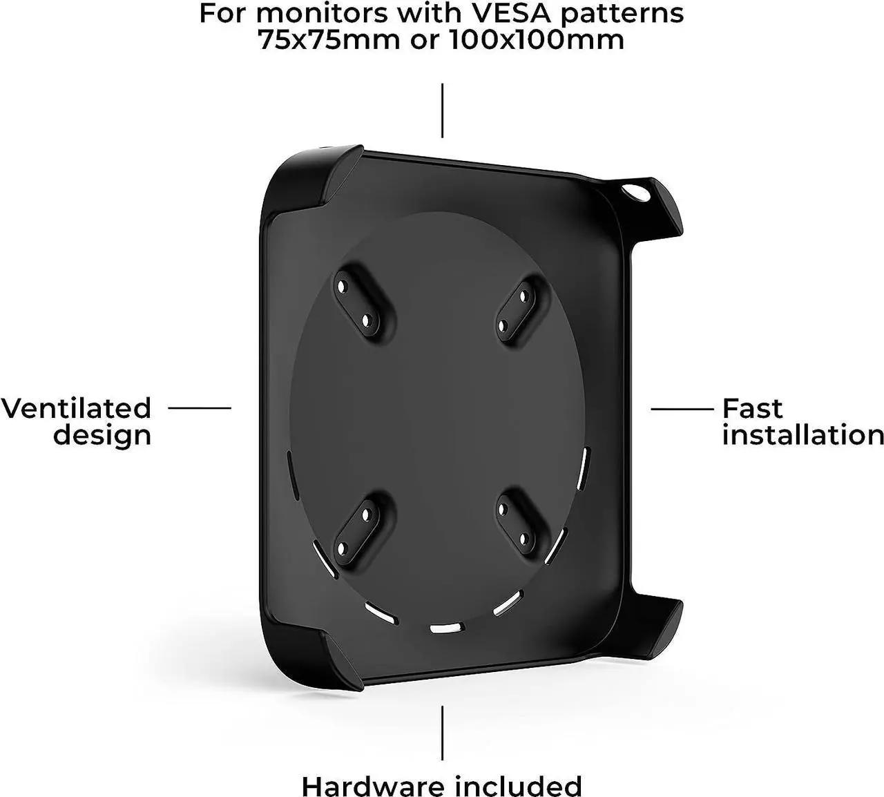 Alt view image 4 of 7 - HumanCentric Mount Compatible with Mac Mini, Custom Mac Mini Mount, Wall Mount, Rack Mount, Mac Mini Under Desk Mount, Mac Mini Mount Behind Monitor Mac VESA Compatible Mac Mini Monitor Mount