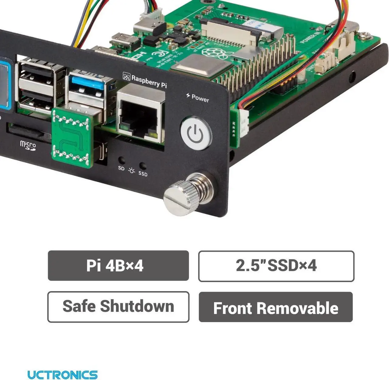 UCTRONICS Pi Rack Pro for Raspberry Pi 4B, 19