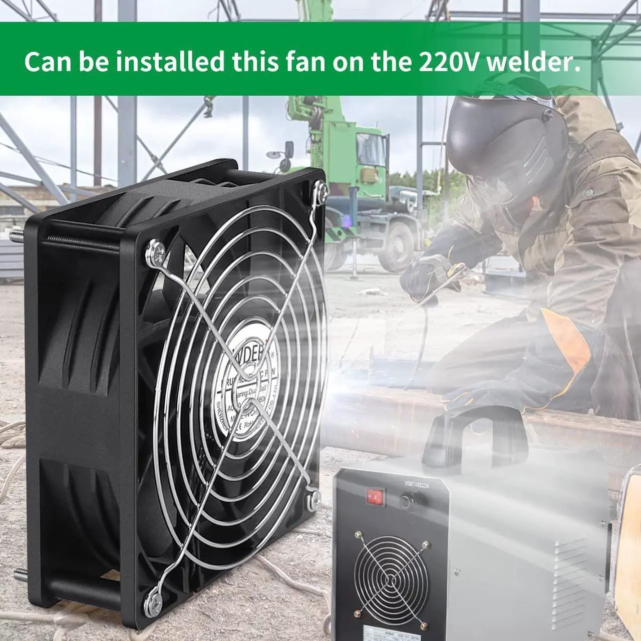 Alt view image 2 of 7 - EC 120mm x 38mm Axial Fan AC 110v 120v 220v 240v Ball Bearing High Airflow for Server Rack Industrial Case Exhaust Cooling
