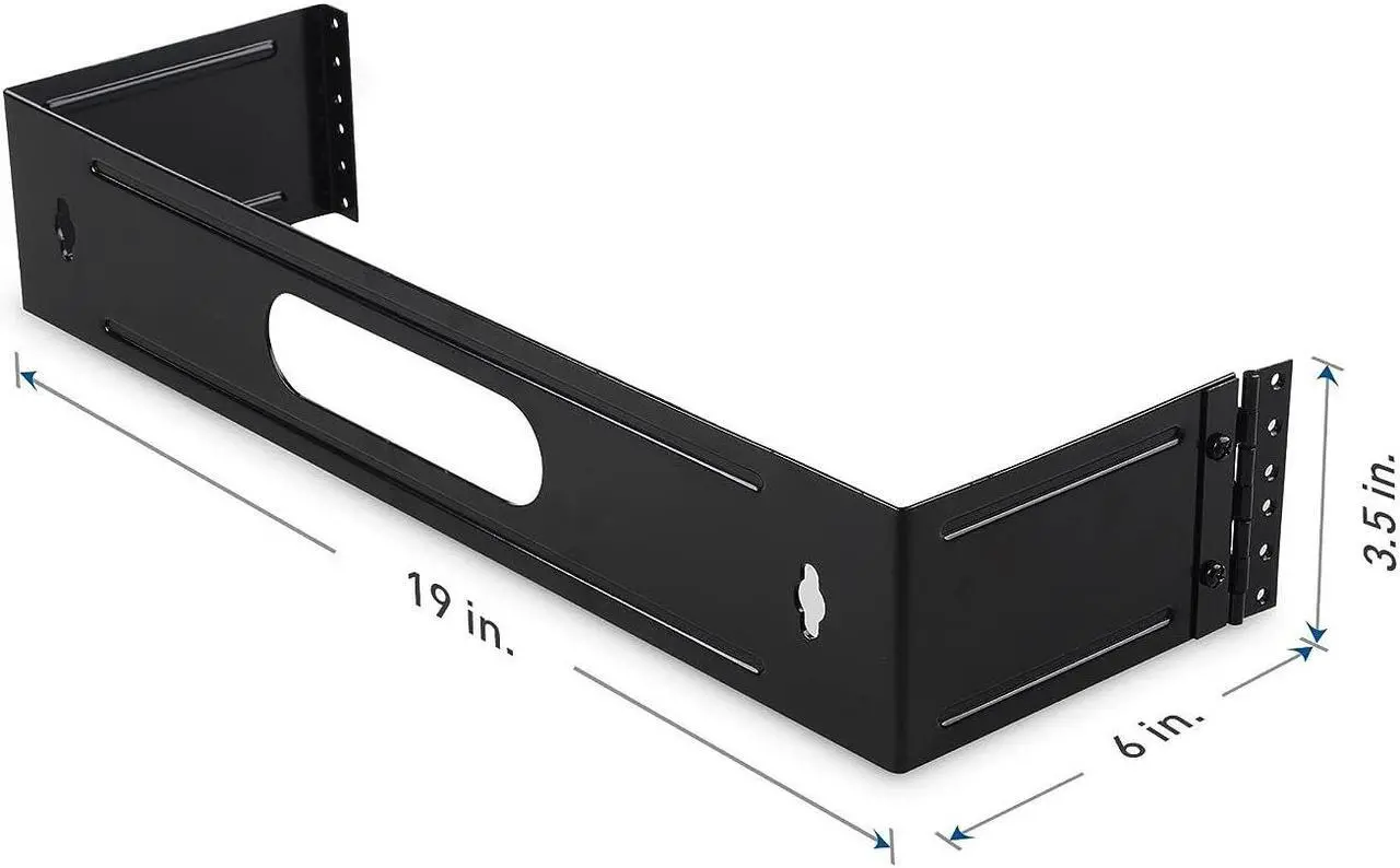 Alt view image 7 of 7 - Cable Matters 2U Hinged 19" Wall Mount Panel Bracket, 55.1 Lbs Max Load, 2U Rack, 19 Inch Rack, 19-Inch Wall Mount Bracket/WallMount Patch Panel