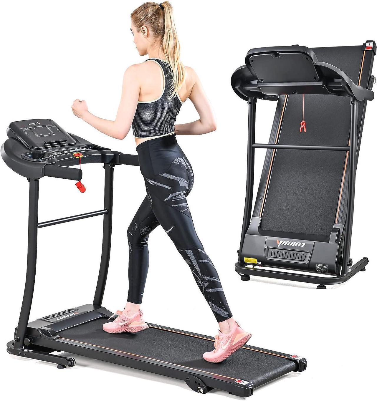 Main image of LIJIUJIA Folding Treadmill, 2.5HP Portable Treadmill Mini with Manual Incline & 12 Preset PROG for Home Office Small Space, Walking Running Electric Treadmill with LED Display & APP & Cup Holder