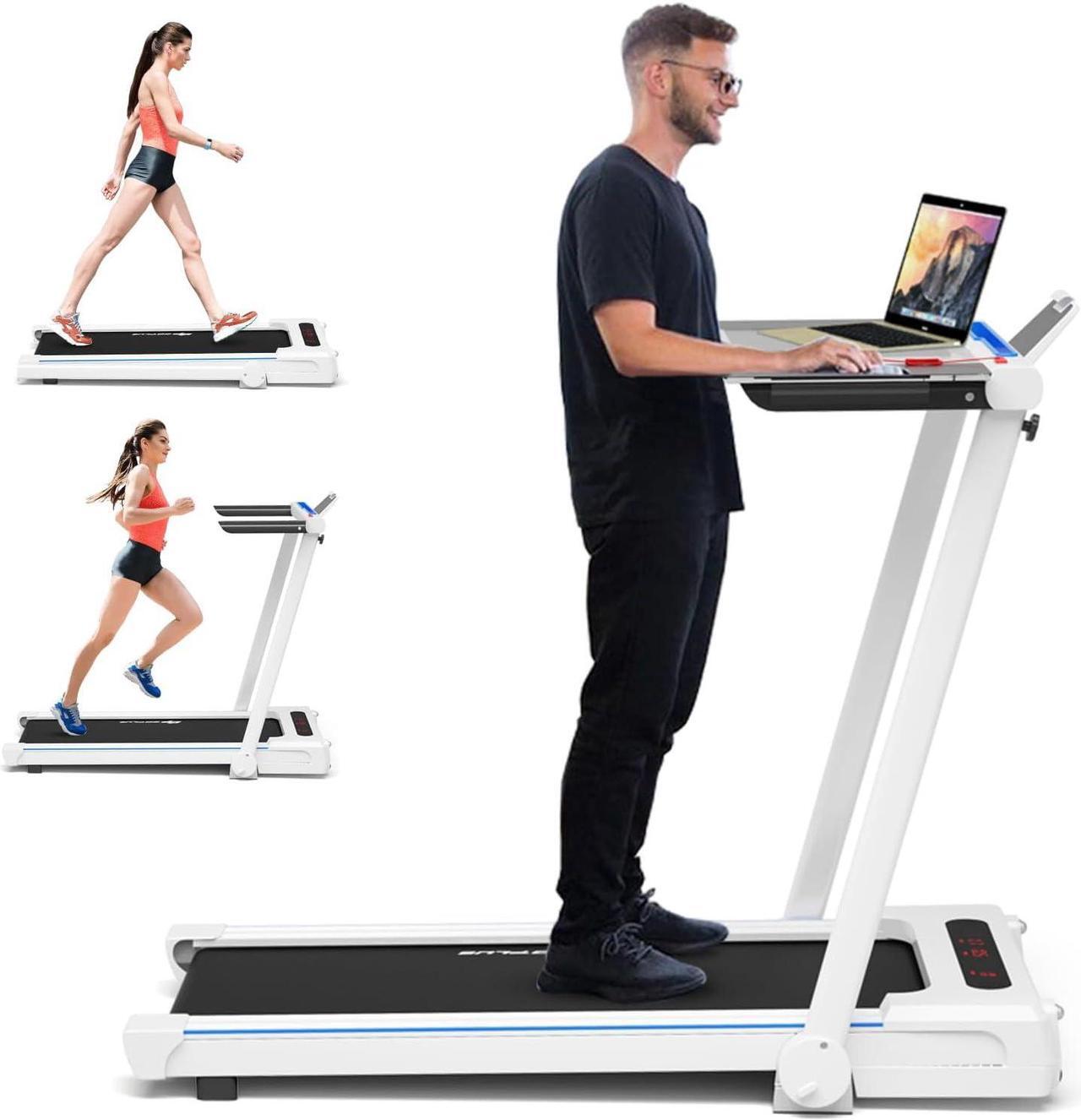 Main image of Goplus 3-in-1 Treadmill with Large Desk, 2.25HP Folding Electric Treadmills, LED Display, Remote Control, Blue Tooth Speakers, Walking Jogging Machine for Home/Office Use