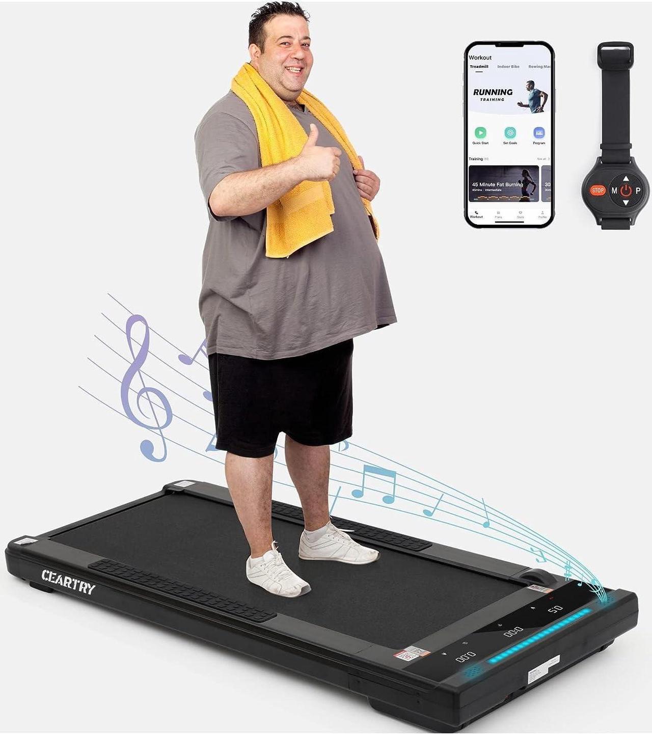 Main image of CEARTRY Walking Pad 300 lb Capacity, Under Desk Treadmill with App & Speaker, Treadmills for Home, Protable Treadmill for Small Space, Desk Treadmill for Office