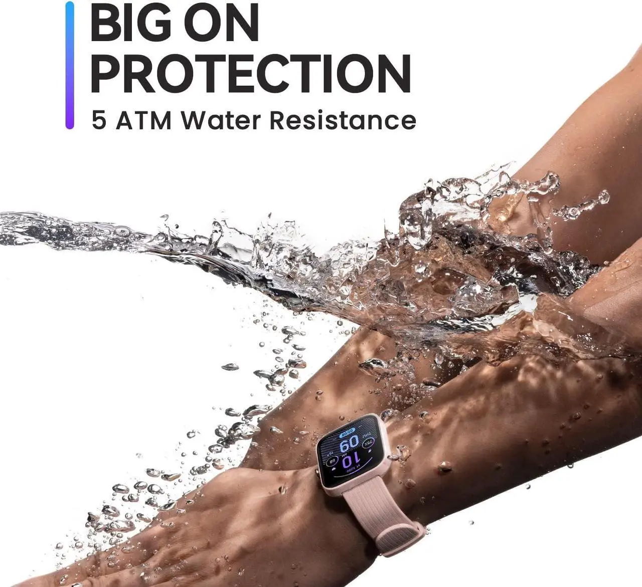 Alt view image 6 of 7 - Amazfit Bip 3 Smart Watch for Android iPhone, Health Fitness Tracker with 1.69" Large Display,14-Day Battery Life, 60+ Sports Modes, Blood Oxygen Heart Rate Monitor, 5 ATM Water-resistant (Black)