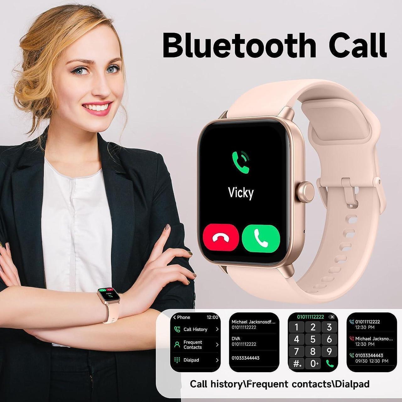 Alt view image 2 of 7 - Faweio Smart Watch, Bluetooth 5.3 Answer/Make Call, Alexa Built in, 1.8" Fitness Tracker with Heart Rate SpO2 Sleep Monitor, Smart Watches for Men Women iPhone Android Compatible IP68 Waterproof