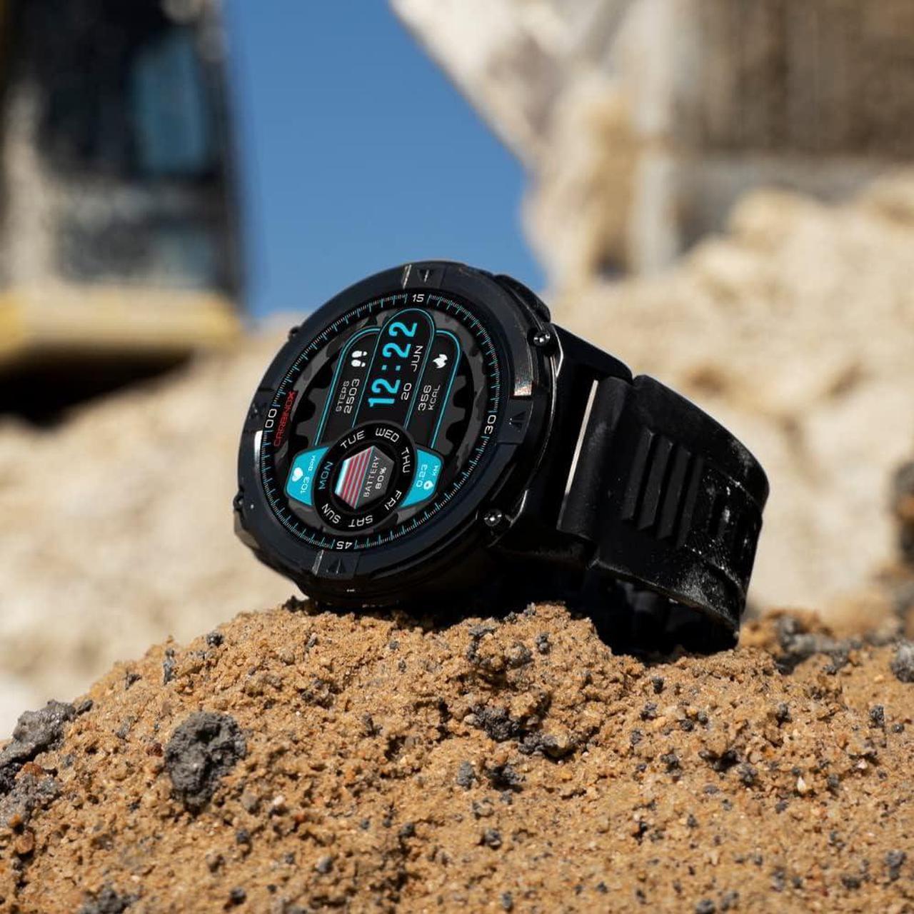 Alt view image 5 of 6 - Carbinox X-Ranger Smart Watch Rugged Fitness Tracker IP69K Waterproof Compatible with Android and iOS Phone Heart Rate Sport Modes, Black, 49mm Diameter