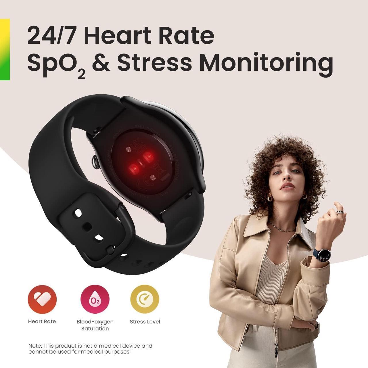 Alt view image 4 of 7 - Amazfit GTR Mini Smart Watch for Men,14-Day Battery Life, Sports Watch with GPS, 5 Satellite Positioning Systems, Fitness Health Tracker with Heart Rate, SPO Monitoring,5 ATM Water Resistance, Black