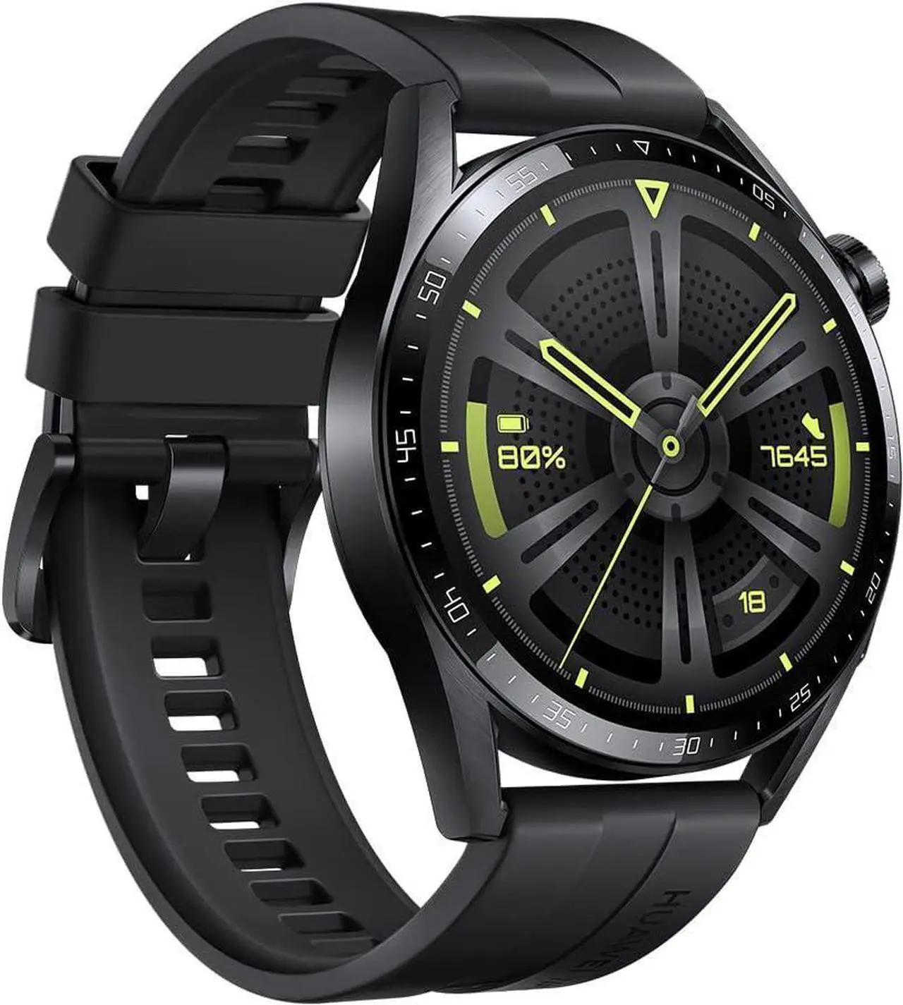 Main image of HUAWEI Watch GT 3 (46mm) GPS + Bluetooth Smartwatch (Black) - International Version