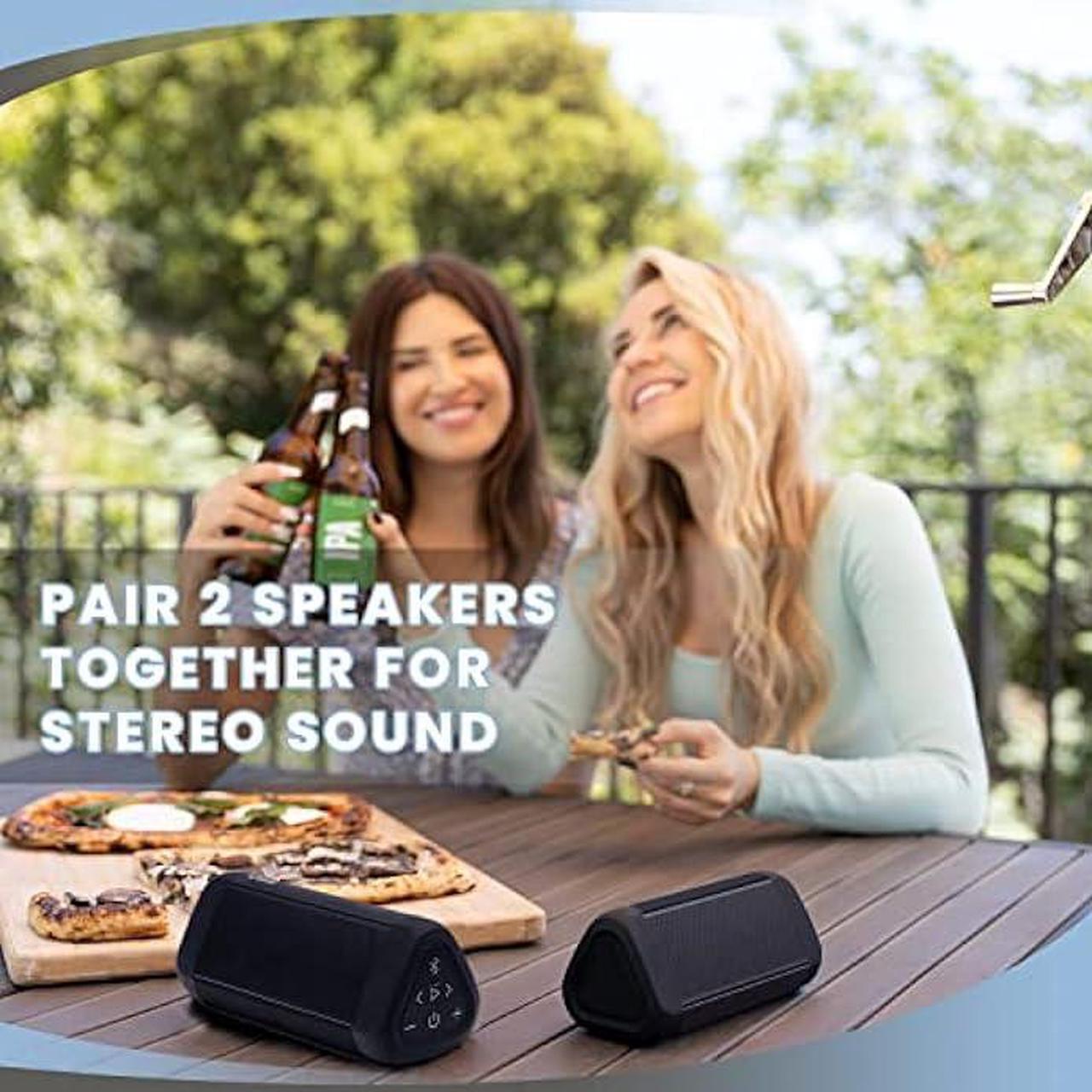 Alt view image 2 of 5 - OontZ Ultra Bluetooth Speaker, Dual Edition Waterproof Bluetooth Speaker, Aux input, 14 Watts, Surround Sound, Rich Bass, Portable Wireless Speaker, Indoor Outdoor Speaker 20 hrs playtime (Black-Dual)