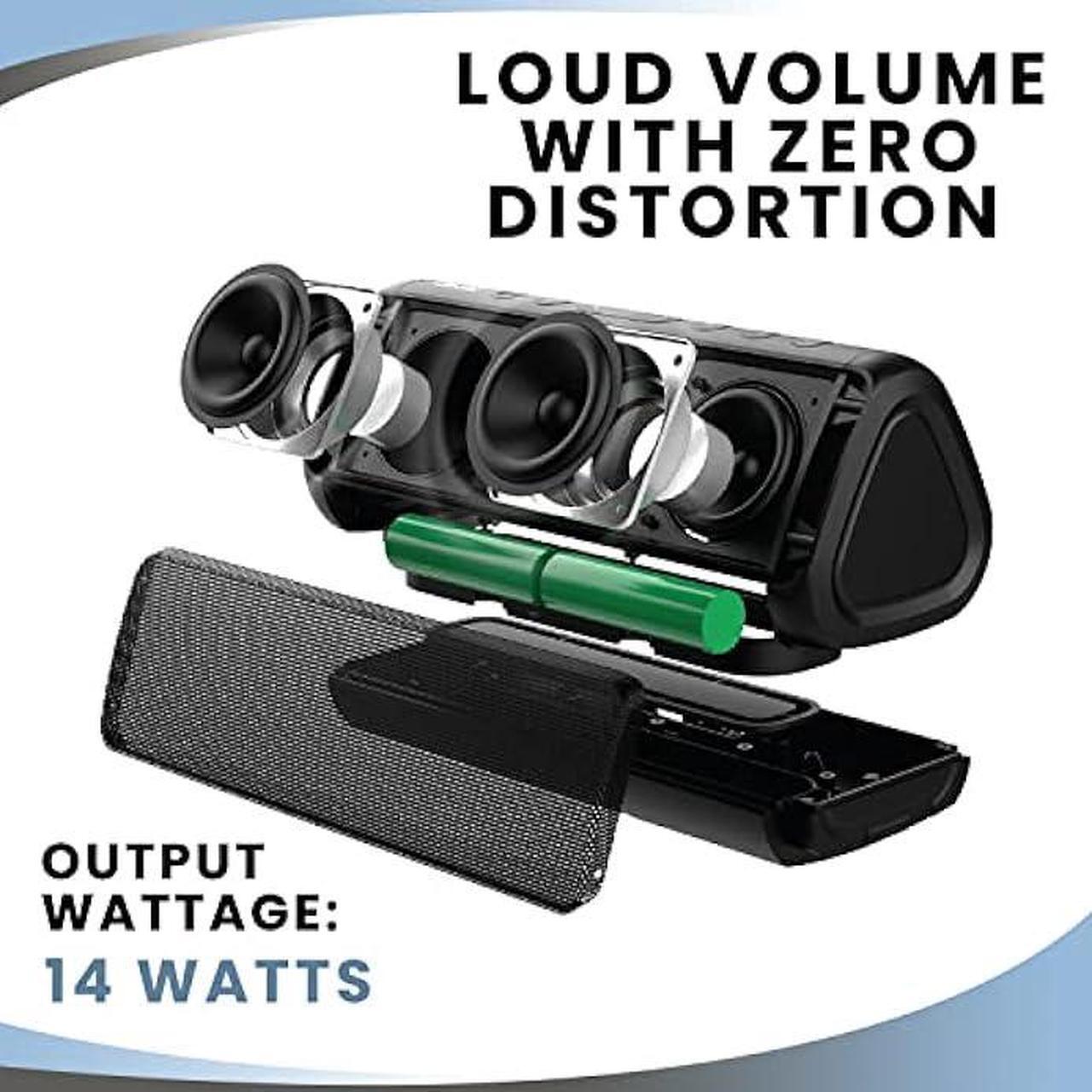 Alt view image 4 of 5 - OontZ Ultra Bluetooth Speaker, Dual Edition Waterproof Bluetooth Speaker, Aux input, 14 Watts, Surround Sound, Rich Bass, Portable Wireless Speaker, Indoor Outdoor Speaker 20 hrs playtime (Black-Dual)