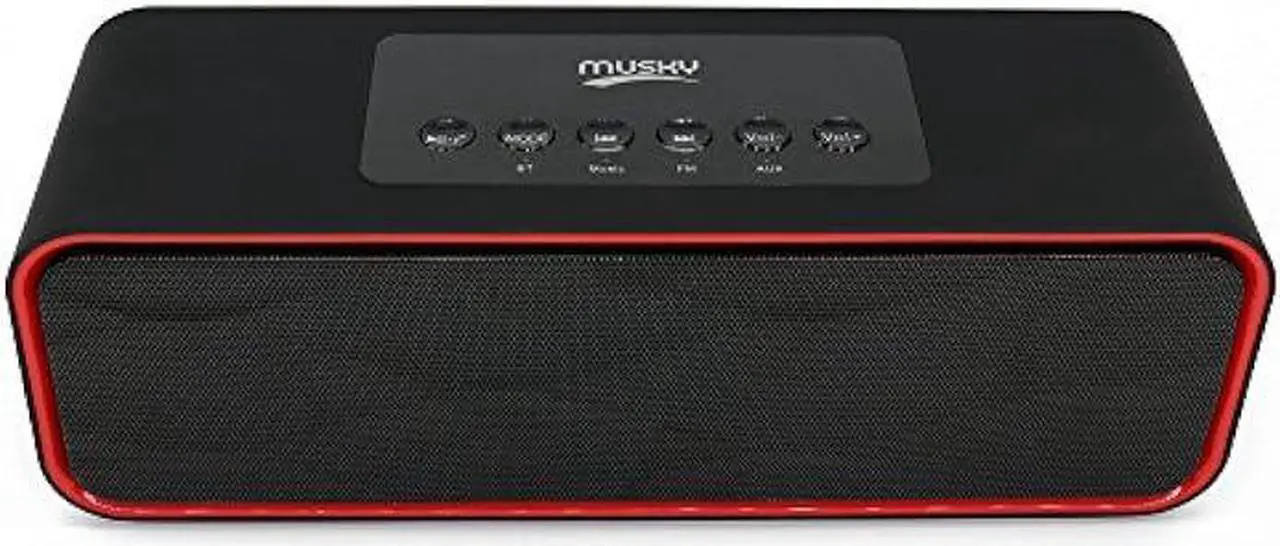 Alt view image 2 of 7 - Portable Bluetooth Stereo Speaker, with 2X5W Dual Acoustic Drivers,FM Radio & Handsfree Speakerphone, Slots for Micro SD Card & USB & AUX, for Smart Phone, MP3, iPad, Tablet & More