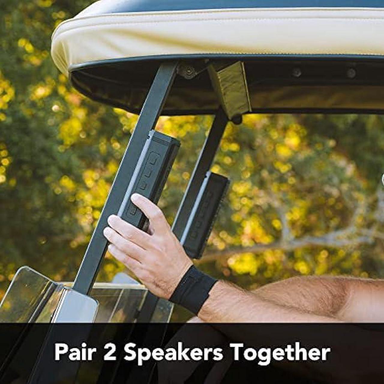 Alt view image 3 of 5 - Rokform G-ROK  Wireless Golf Speaker, Portable Magnetic, IPX7 Waterproof, Shockproof & Dustproof, Loud & Clear Sound, 24 Hour Battery, Rugged Outdoor Golf Cart Speaker (Black)