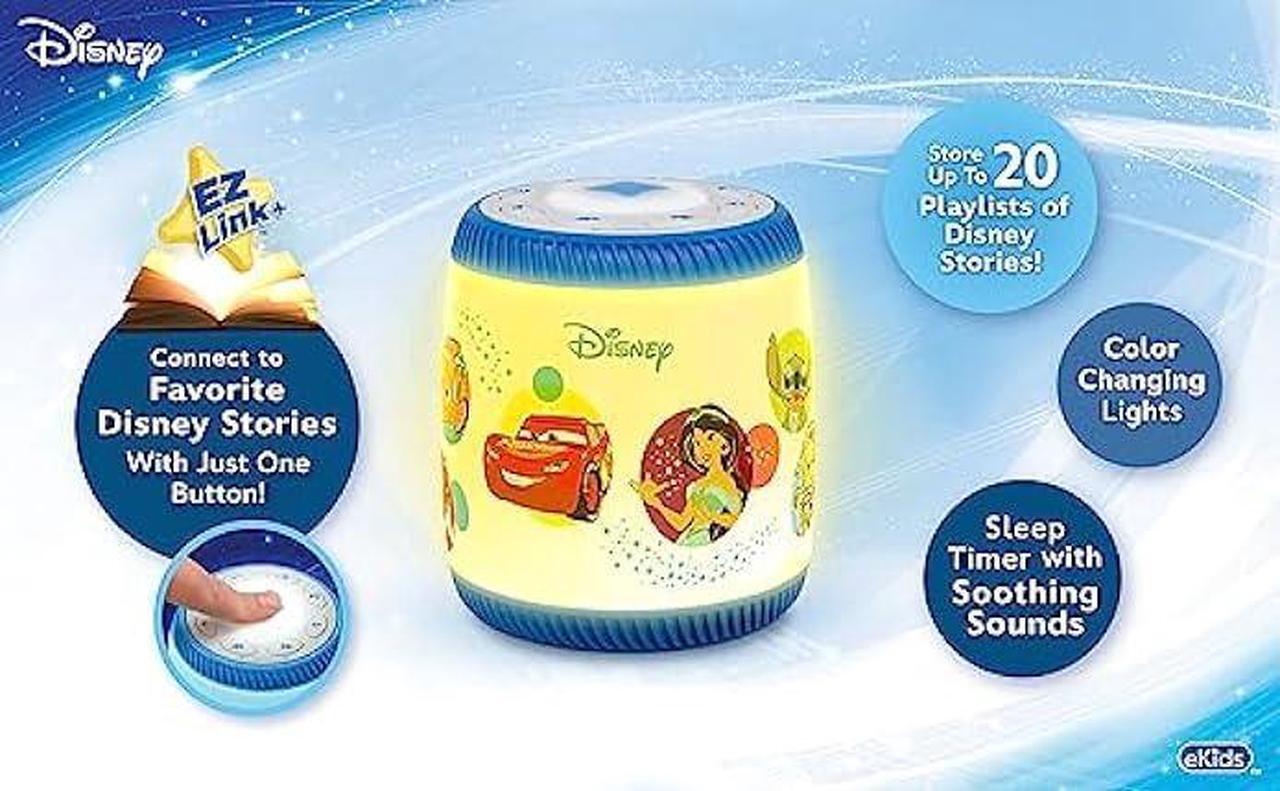 Alt view image 5 of 6 - eKids Disney Bluetooth Storyteller with EZ Link, Night Light, Sleep Sounds, and Bedtime Stories for Kids, Designed for Fans of Disney Toys