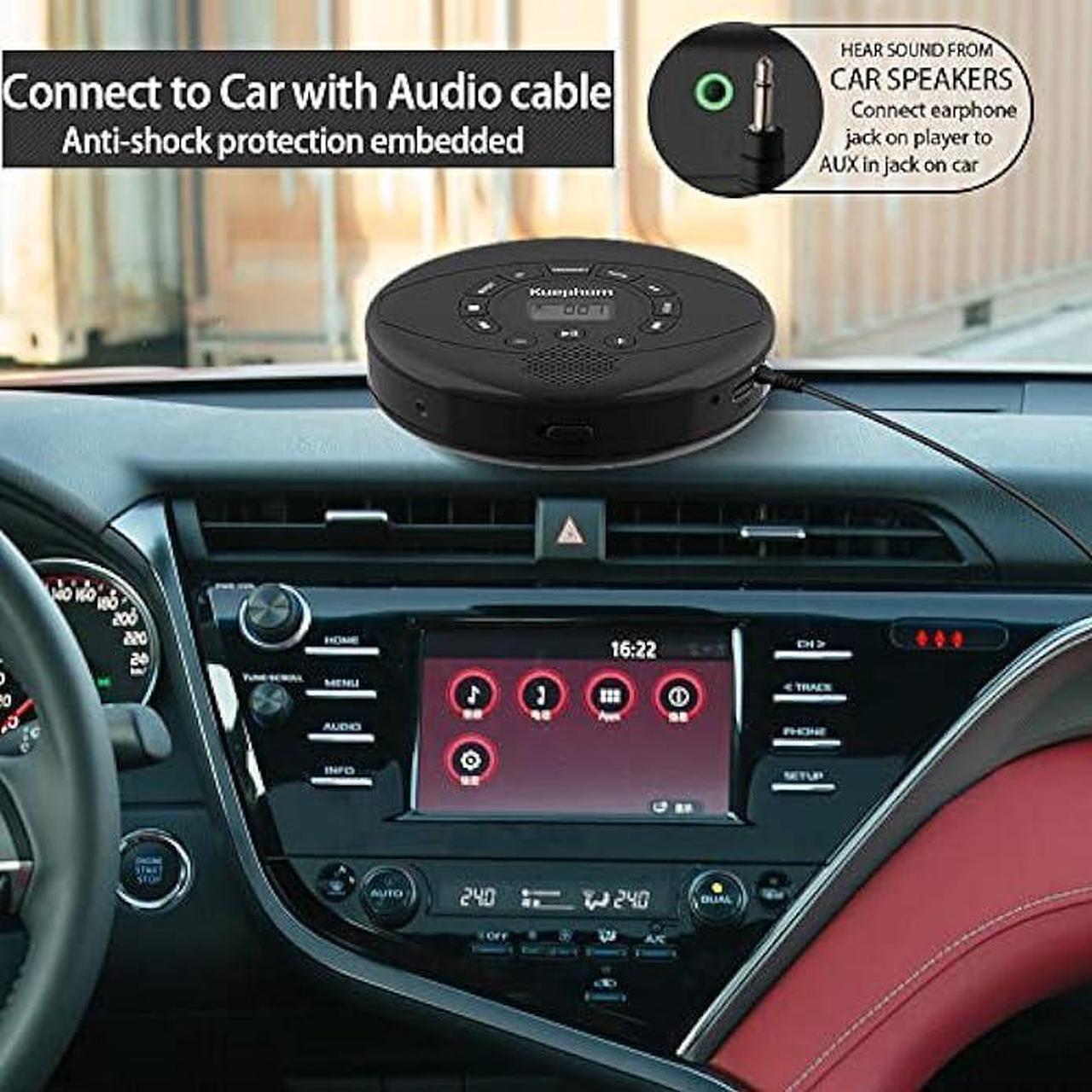 Alt view image 6 of 6 - CD player portable,Discman rechargeable,Walkman CD player with speaker,Portable cd player with headphones,CD-R,MP3 USB playable,Anti skip CD playing for car,suitable for personal or multi-users,Black