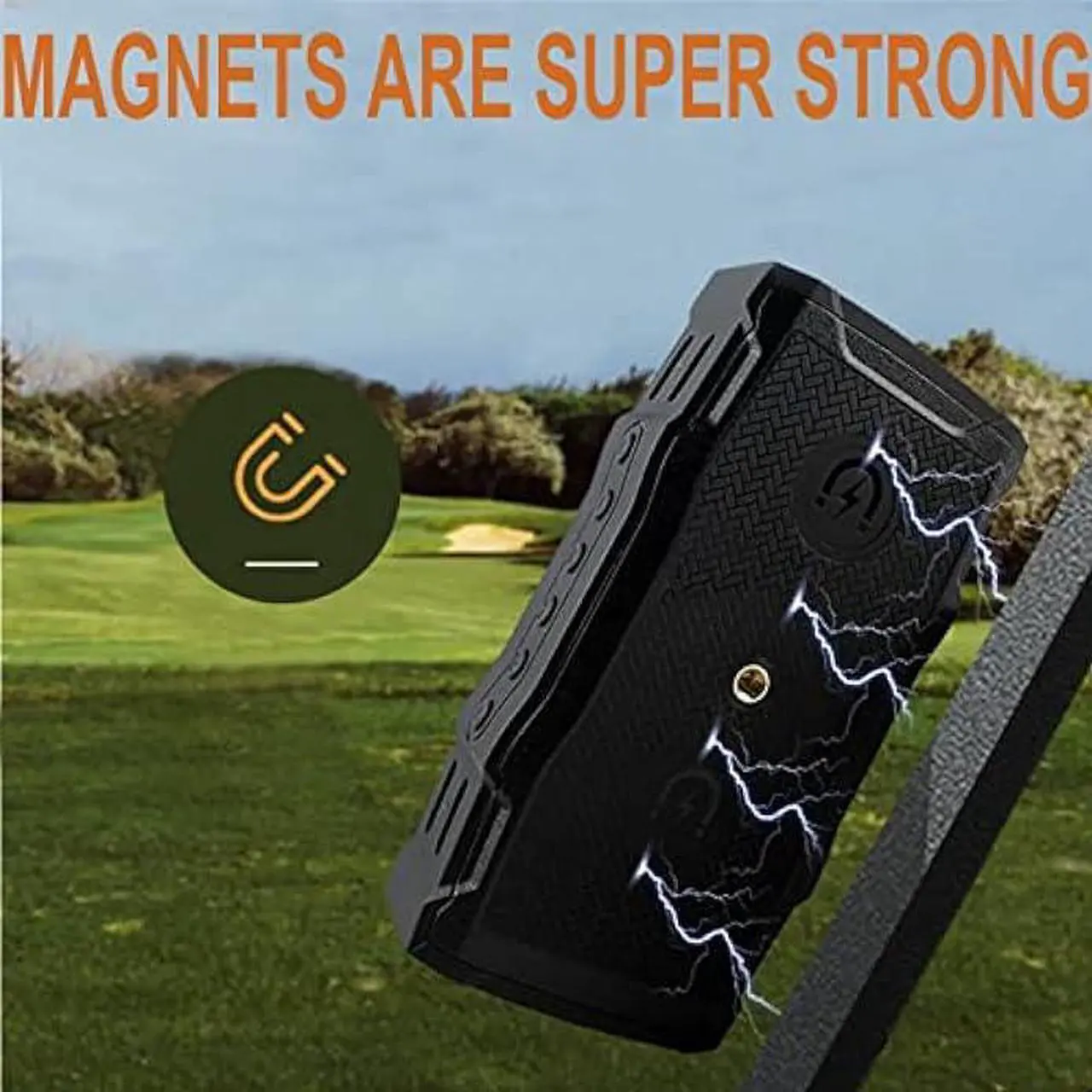 Alt view image 4 of 5 - BIRDIE79  2023 New Portable Golf Cart Speaker, Magnetic Bluetooth Speakers 36 Hour Playtime. Rugged Outdoor Speaker for Waterproof, & Shockproof. 30W Loud & Clear Stereo Sound,