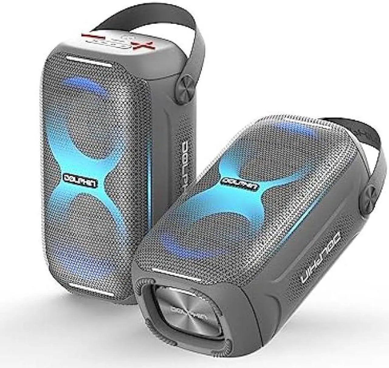 Alt view image 6 of 7 - Dolphin Waterproof Bluetooth Speaker - Loud & Compact Size, IPX5, Long-Lasting Battery - Ideal for Beach, Pool, Shower, Camping, Outdoors (Gray)