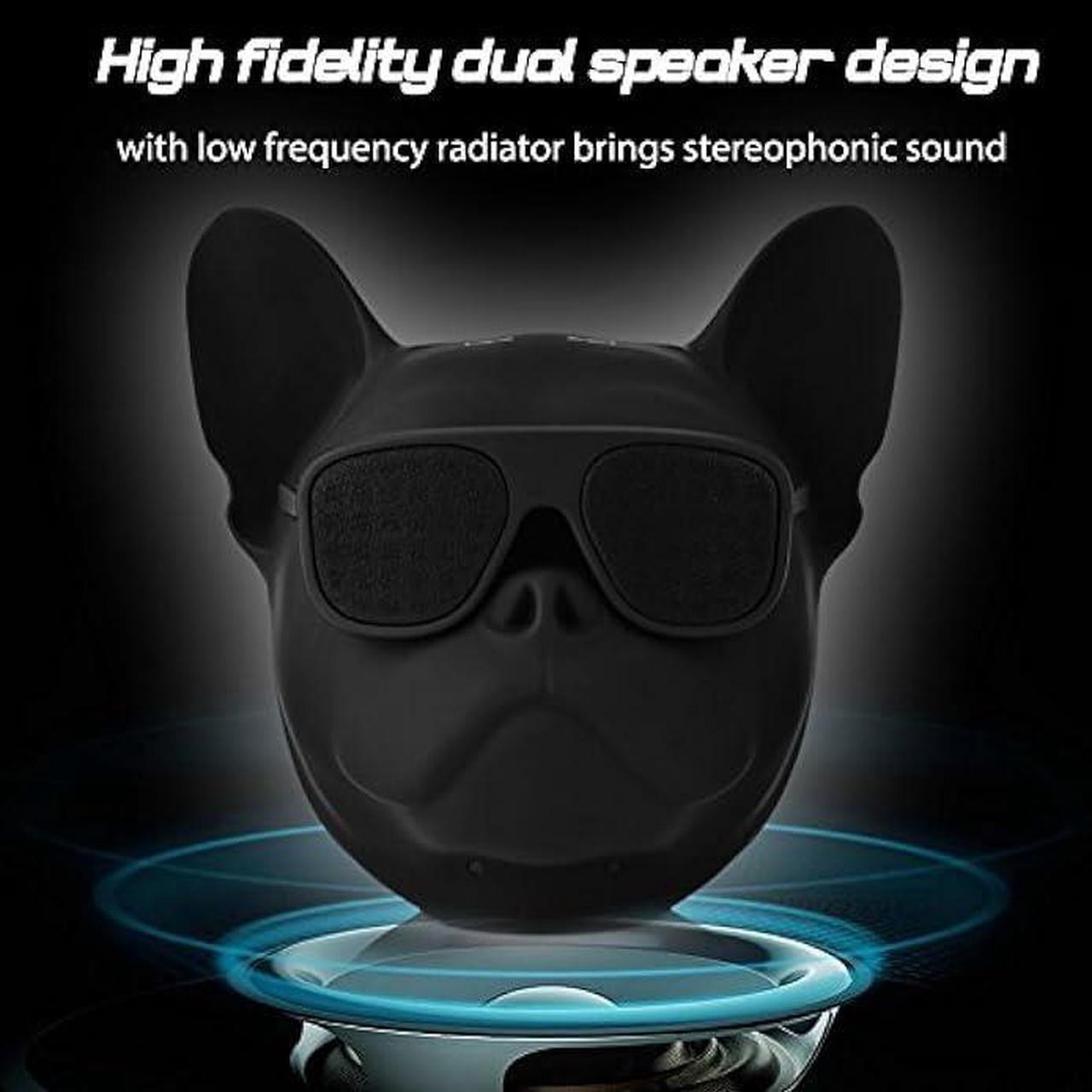 Alt view image 4 of 6 - PUSOKEI Wireless French Bulldog Speaker,Bluetooth Dog Head Speaker,Mini Outdoor Portable Speaker,Stereo Super Bass,Personalized Cool Speaker for Home Party Cafe Bar